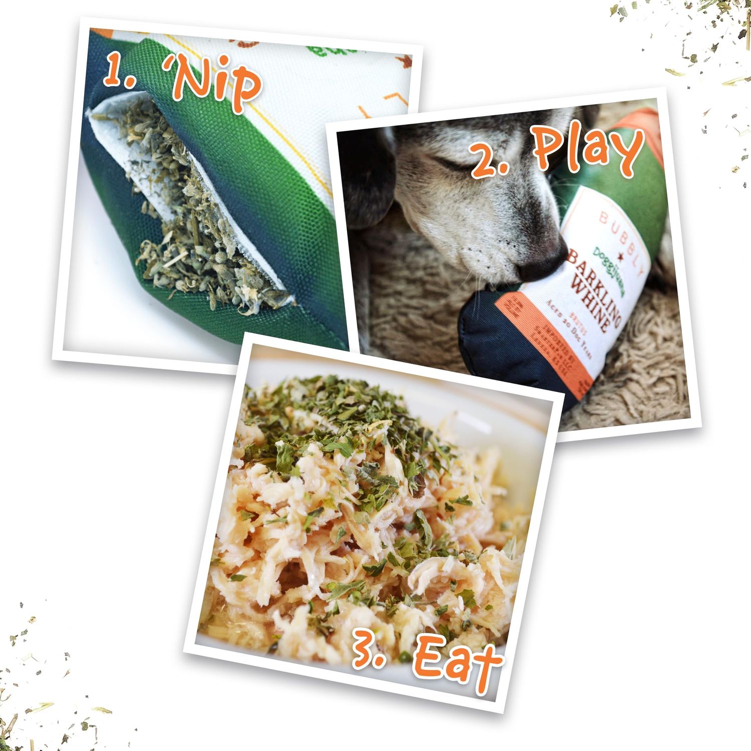Doggijuana Bundle | Interactive Dog Toy with Juananip Refill | Includes Refillable Plush Dog Toy & Organic Juananip Refill for Natural Calming |Engaging and Relaxing Pet Play (Barkling Whine)