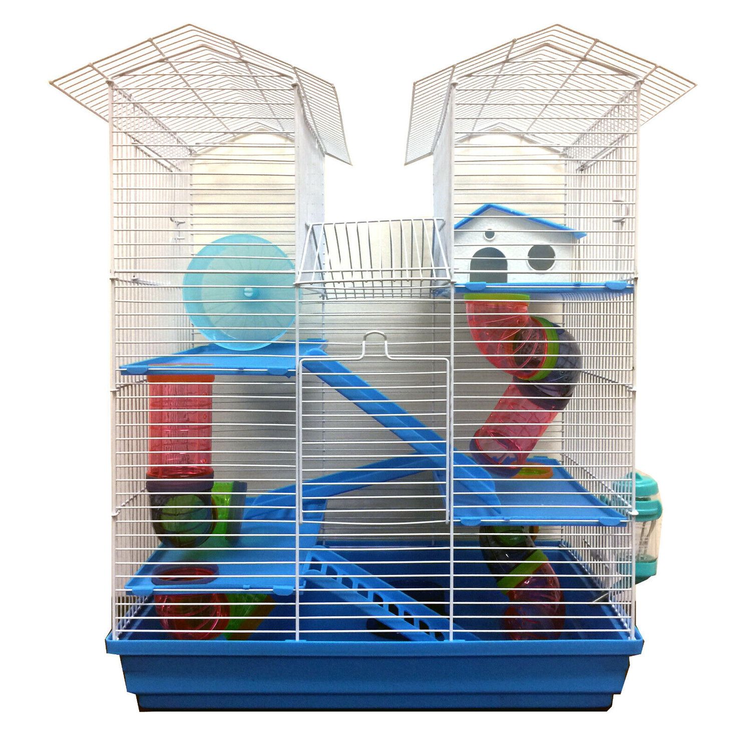 5-Tiers Large Twin Tower Hamsters Habitat Rodent Gerbils Mouse Mice Rats Cage