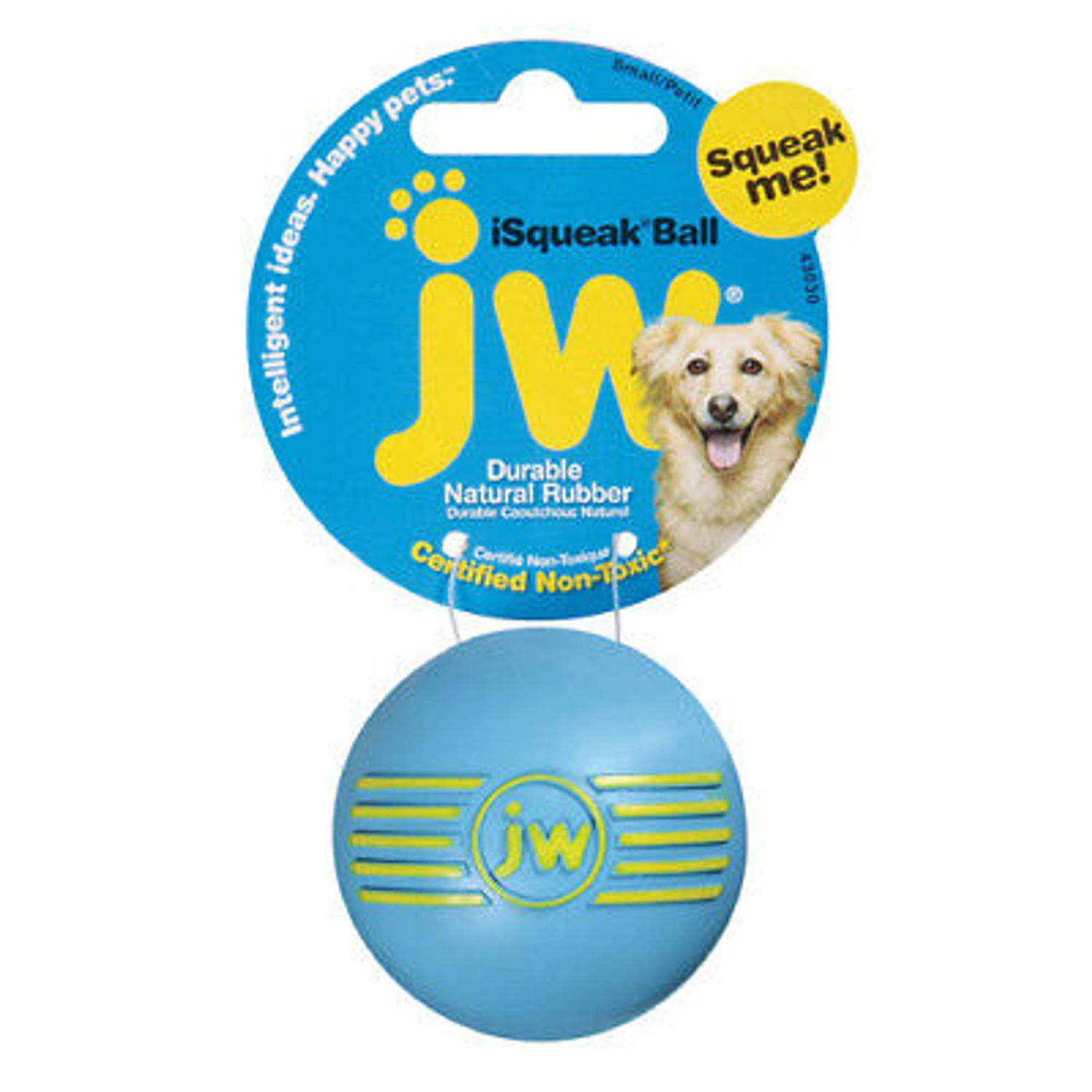 JW Pet iSqueak Ball Dog Toy Small, Assorted Colors (2-pack)