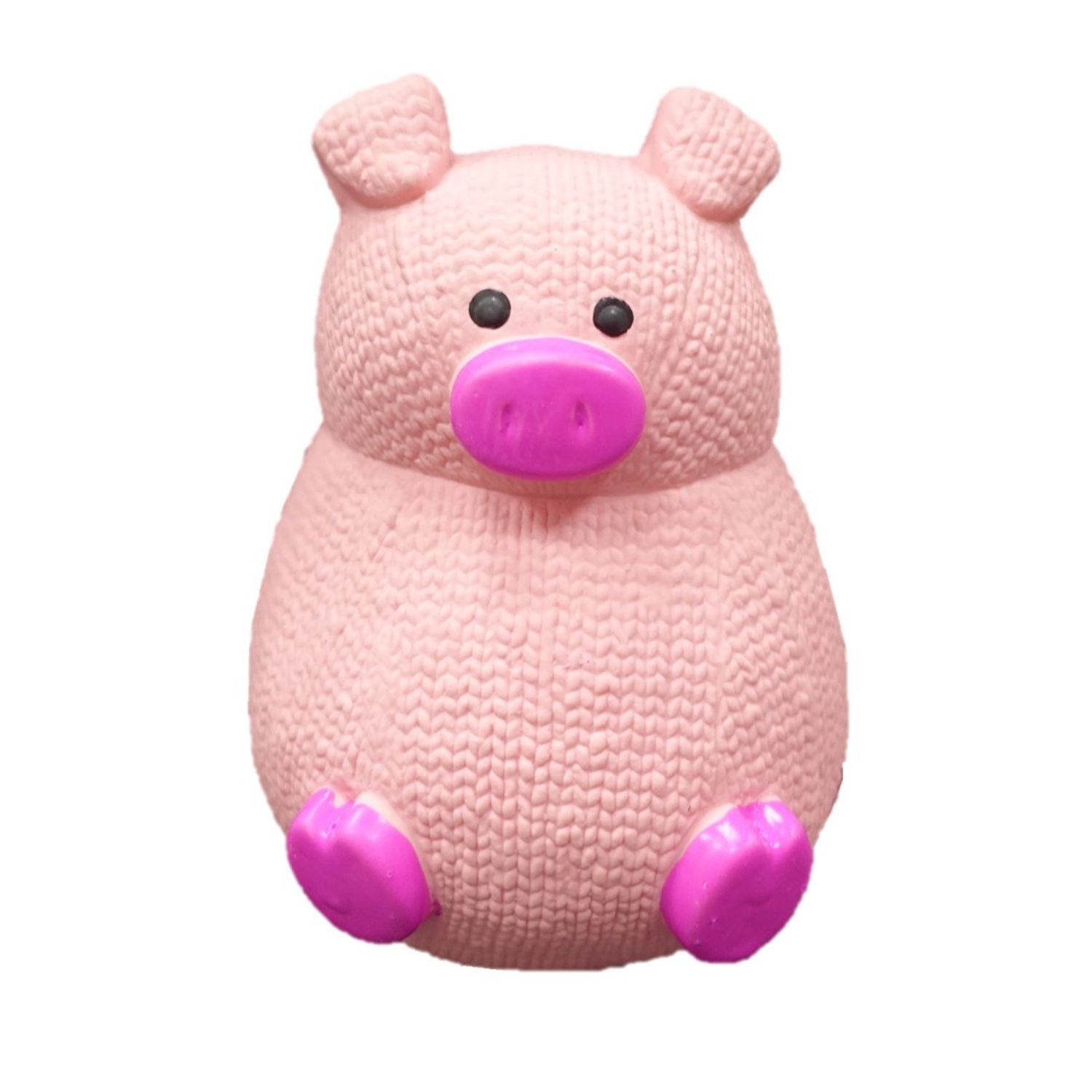 Latex with Rubber Tumbler Dog Toy 5" H (Pig)