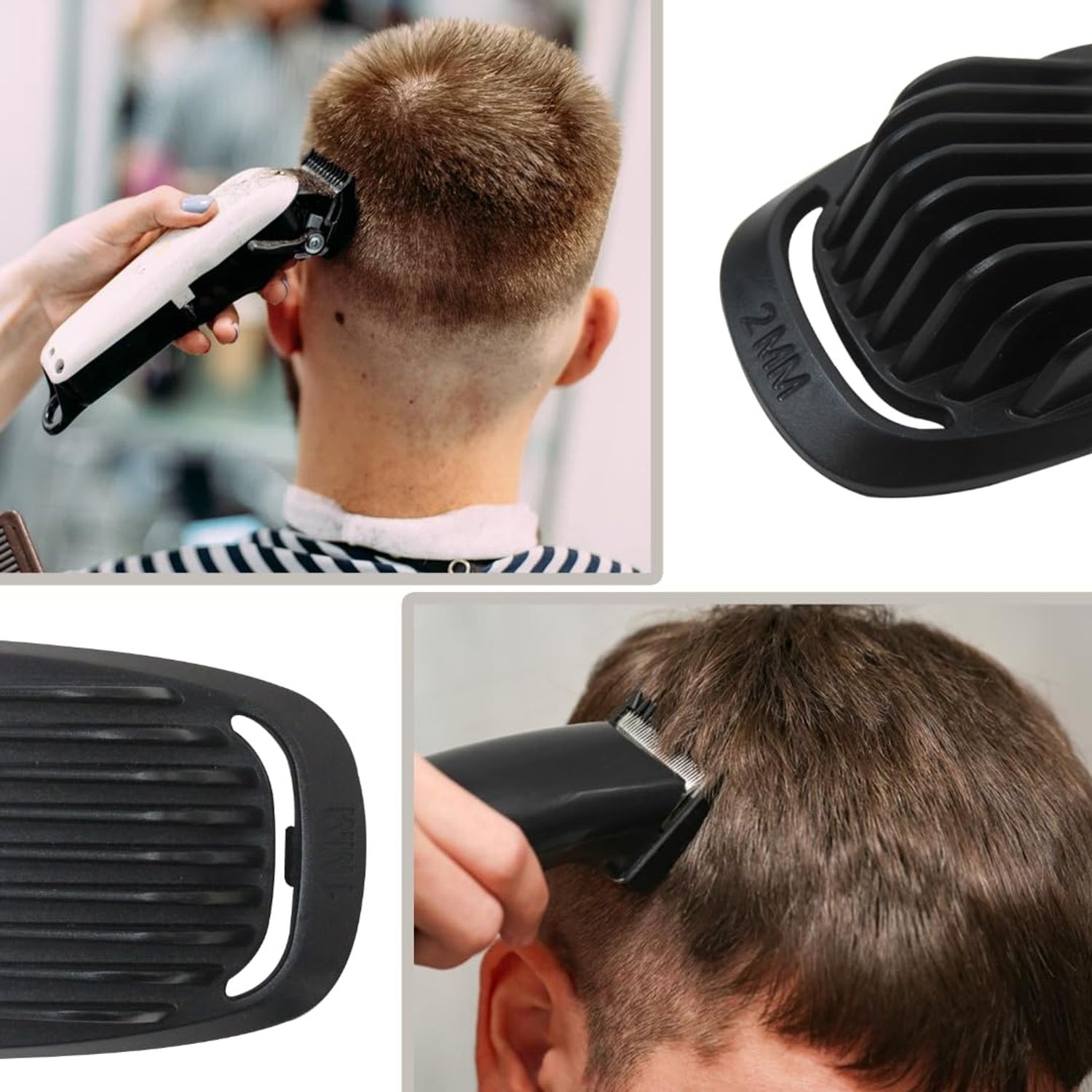JRSHOME New Replacement 1mm+2mm Hair Comb for P-hilips N-orelco MG3750, MG5750, MG7750, MG7770, MG7790