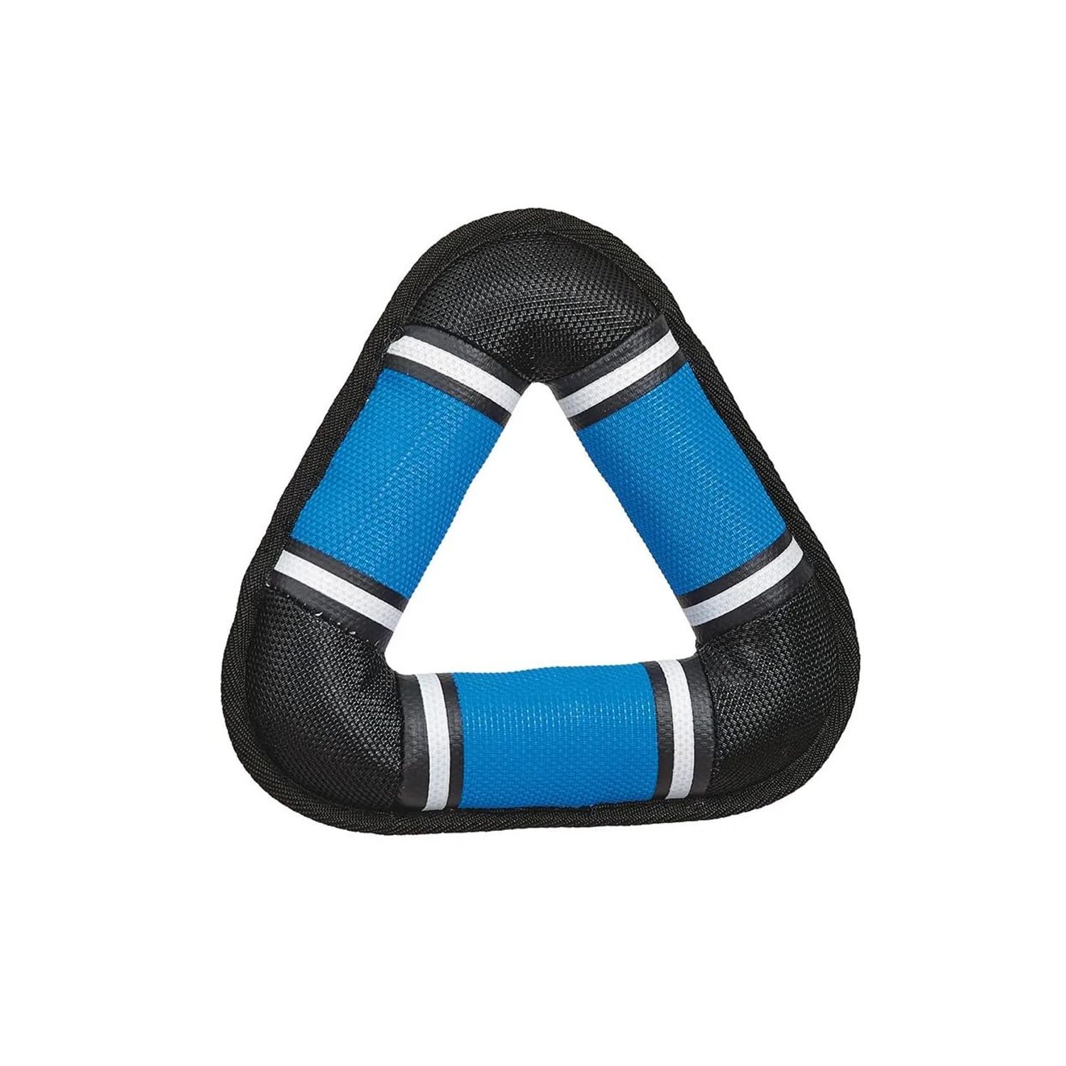 MPP Big Dog Toys! Tough-structable Canvas Toss Play for Aggressive Persistent Chewers (10.5 Boomerang Toss), Blue
