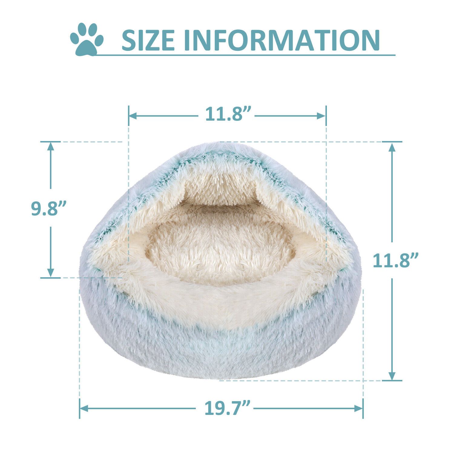 Cat Bed Cave Round Plush Fluffy Pet House Donut Self Warming Pet Dog Bed Kennel