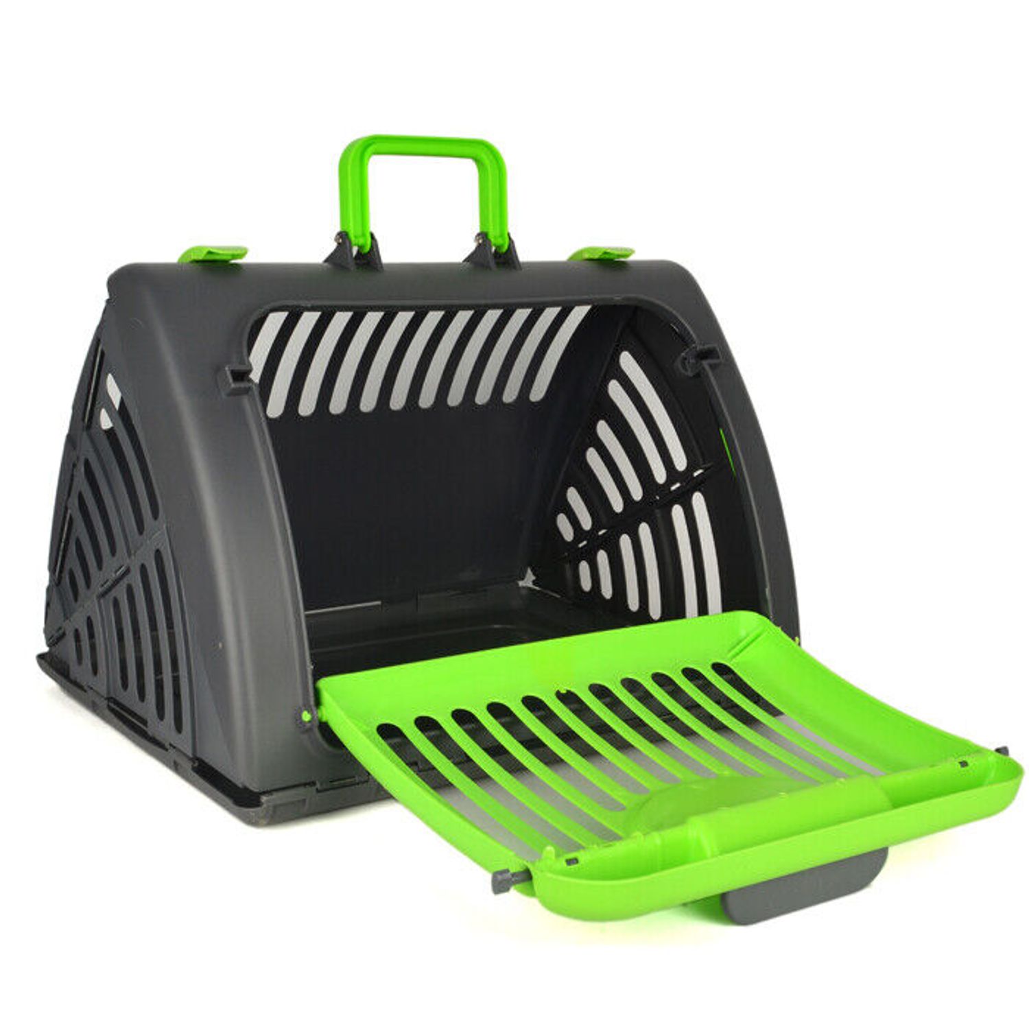 Collapsible Pet Carrier Cat Kitten Puppy Travel Carrier Plastic Crate 17"x 14"