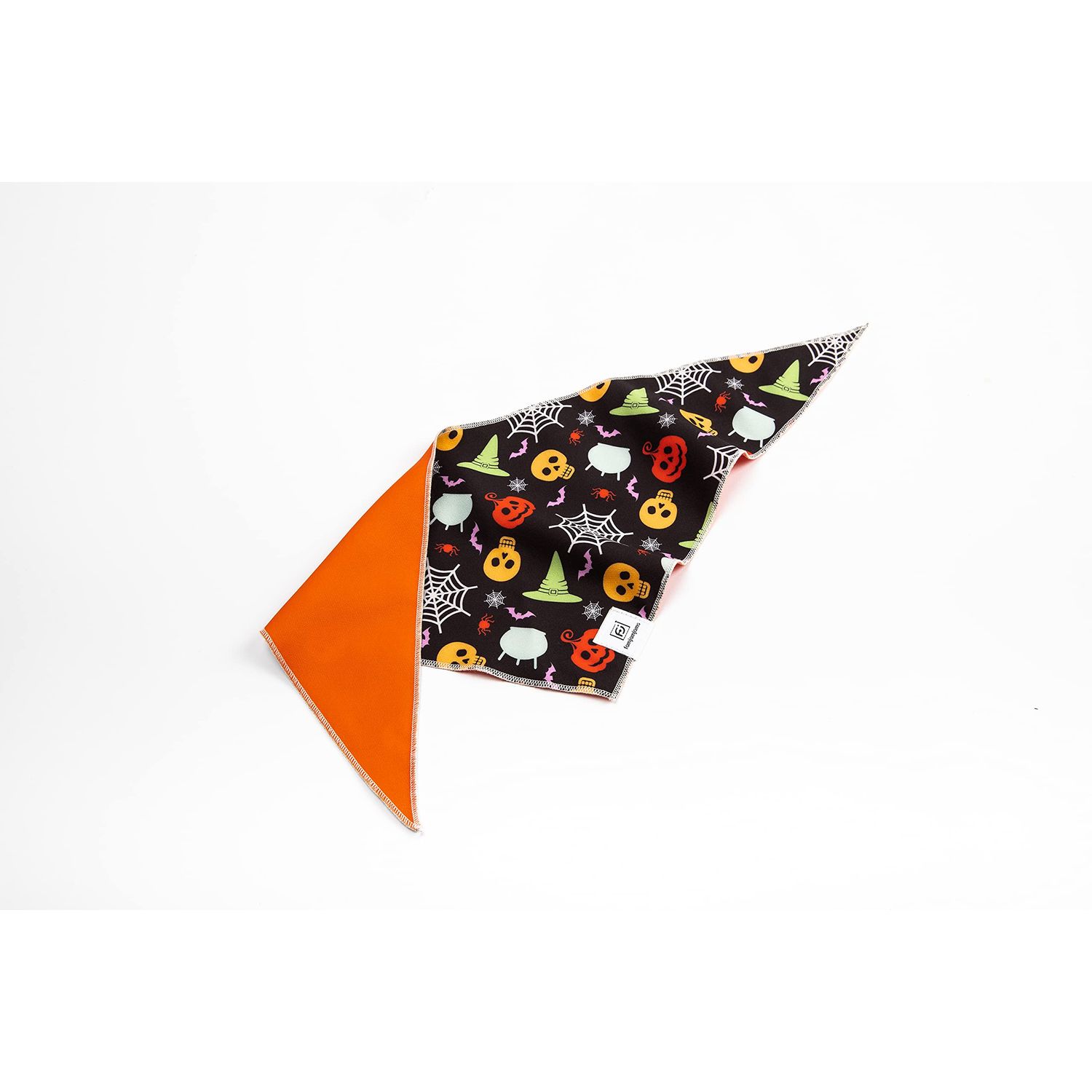 famjamjams Dog Bandana & Matching Scrunchie - Halloween S/M - Pet & Owner Matching Outfits, Polyester Spandex Fabric, Pet Bandana Scrunchie Combo