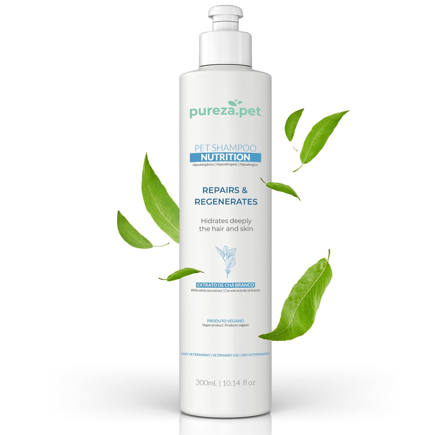 Nutrition Hypoallergenic Conditioner for Pets - Fur Detangling, Nourishment & Hydration, All Ages Pet Grooming Products, Horse, Cat and Dog Bath Supplies - Vegan, Paraben-Free - 10.6oz - PUREZA PET