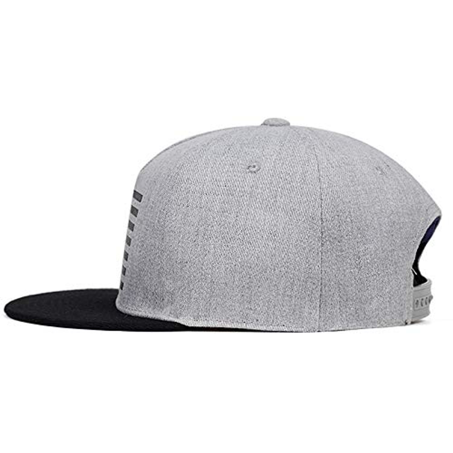 Uphily Black USA American Flag Flat Brim Bill Hat - High Profile Patriotic Snapback Baseball Cap for Men or Women