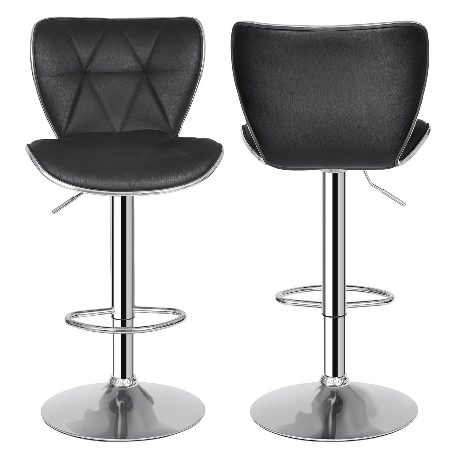 Shell Bar Stools Set of 4 Adjustable Height Swivel Bar Stools Dining Chairs Home