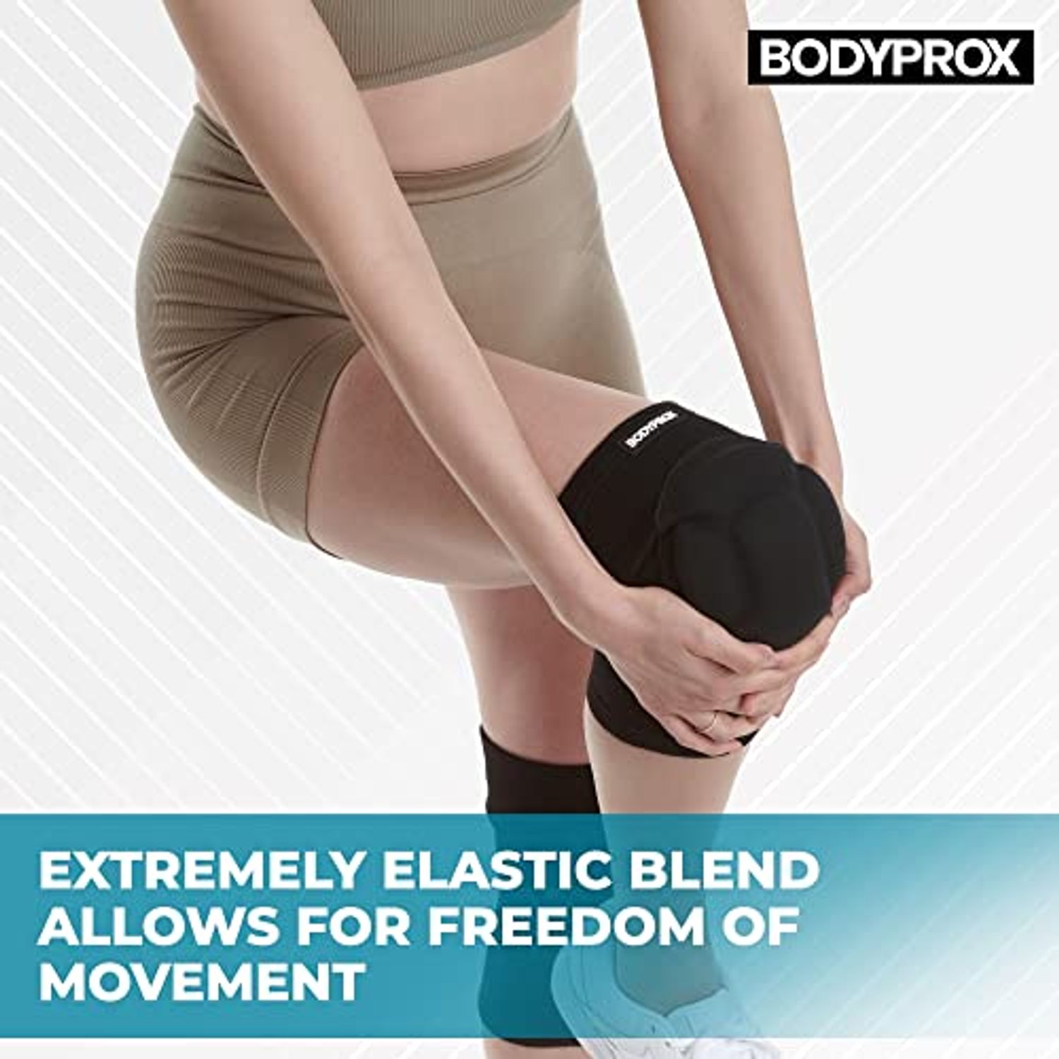Bodyprox Protective Knee Pads, Thick Sponge Anti-Slip, Collision Avoidance Knee Sleeve (Large)