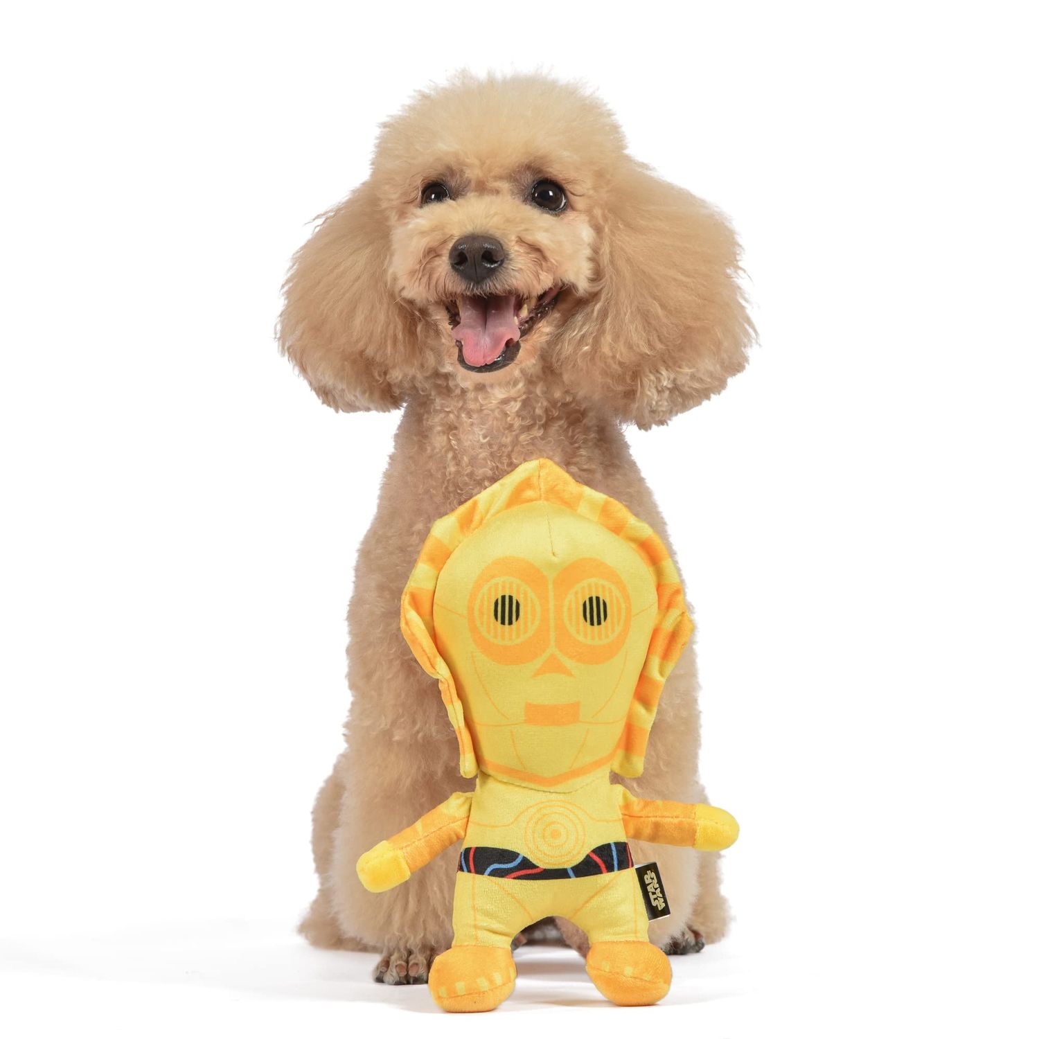 Star Wars 9" C-3PO Plush Squeaker Toy | 9” C-3PO Plush Squeaker Pet Toy | Star Wars Toy for Dogs Mandalorian C-3PO Stuffed Animal 6 inch | Dog Chew Toy, Squeaky Dog Toy (FF19164)