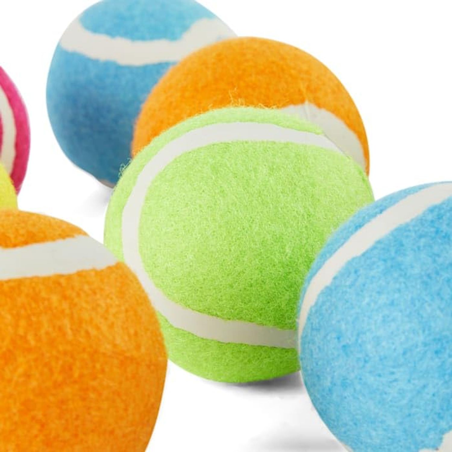 Leaps & Bounds Tennis Balls in Bucket Dog Toy, Medium, Pack of 10