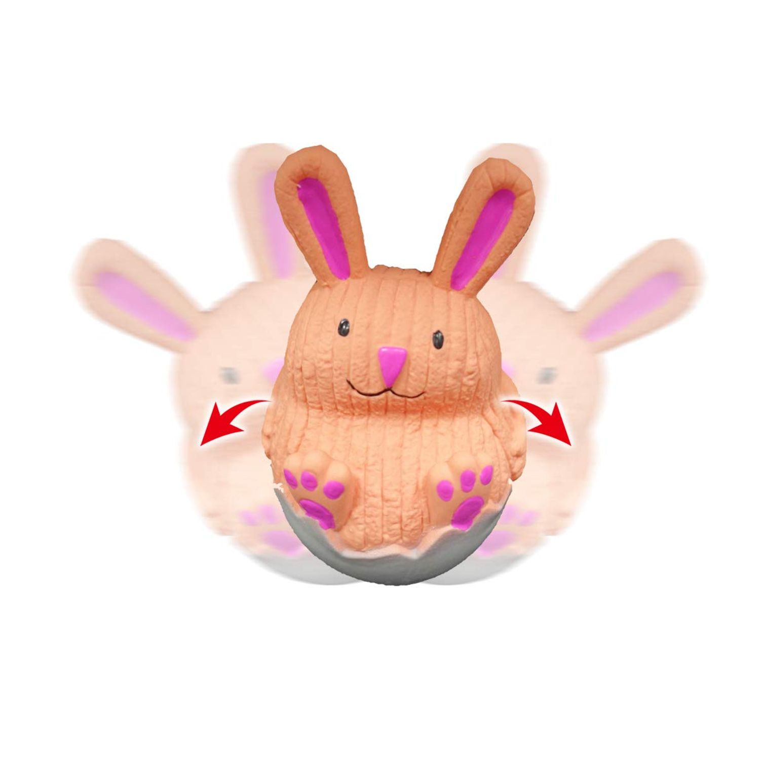 Latex with Rubber Tumbler Dog Toy (Rabbit)