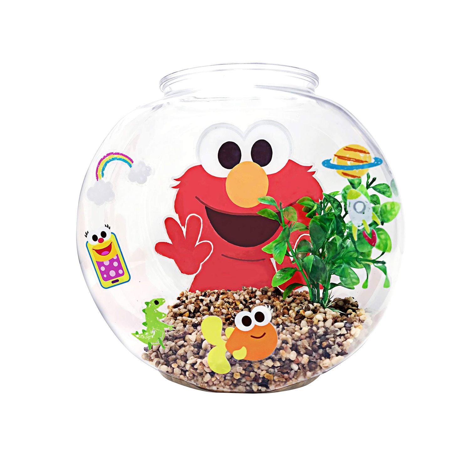 Penn-Plax Officially Licensed Sesame Street Elmo’s World Fish Bowl Kit – Great Way to Teach Young Beginners How to Maintain and Take Care of an Aquarium