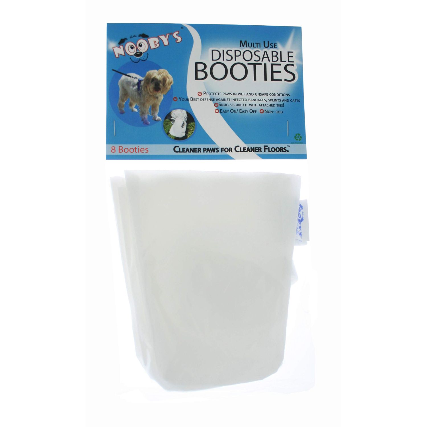 Veterinary Dog Boots 8-Pack by Nooby's: Protects Wounds, Bandages and Casts Indoors and During Short Walks Outside. Medical Dog Booties for Maximum Wound Recovery. (XS 0" - 1.75" Width)