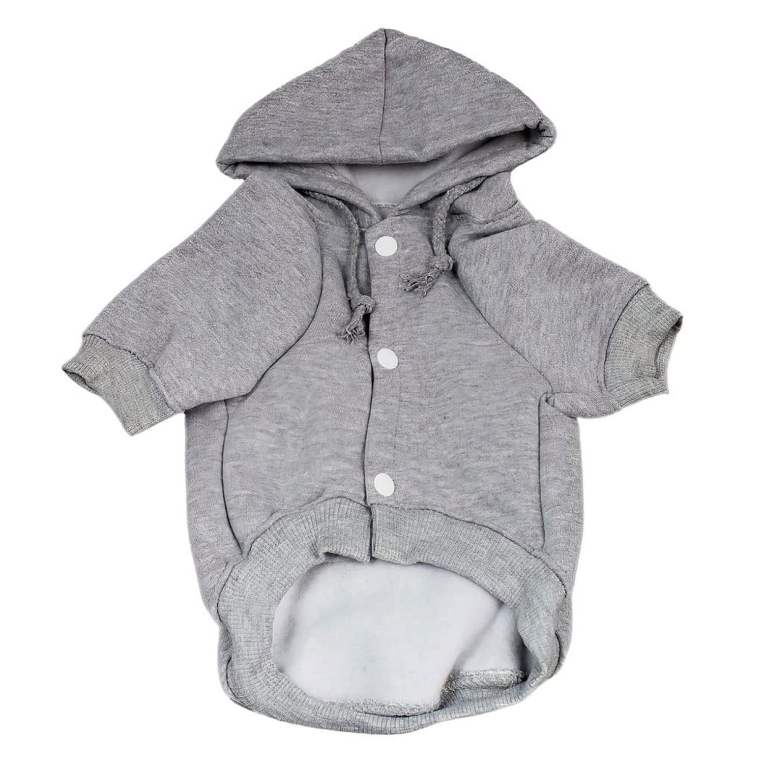 Let's Go Camping Dog Hoodie with Pocket - Tent Dog Coat - Camping Dog Clothing - Gray, S