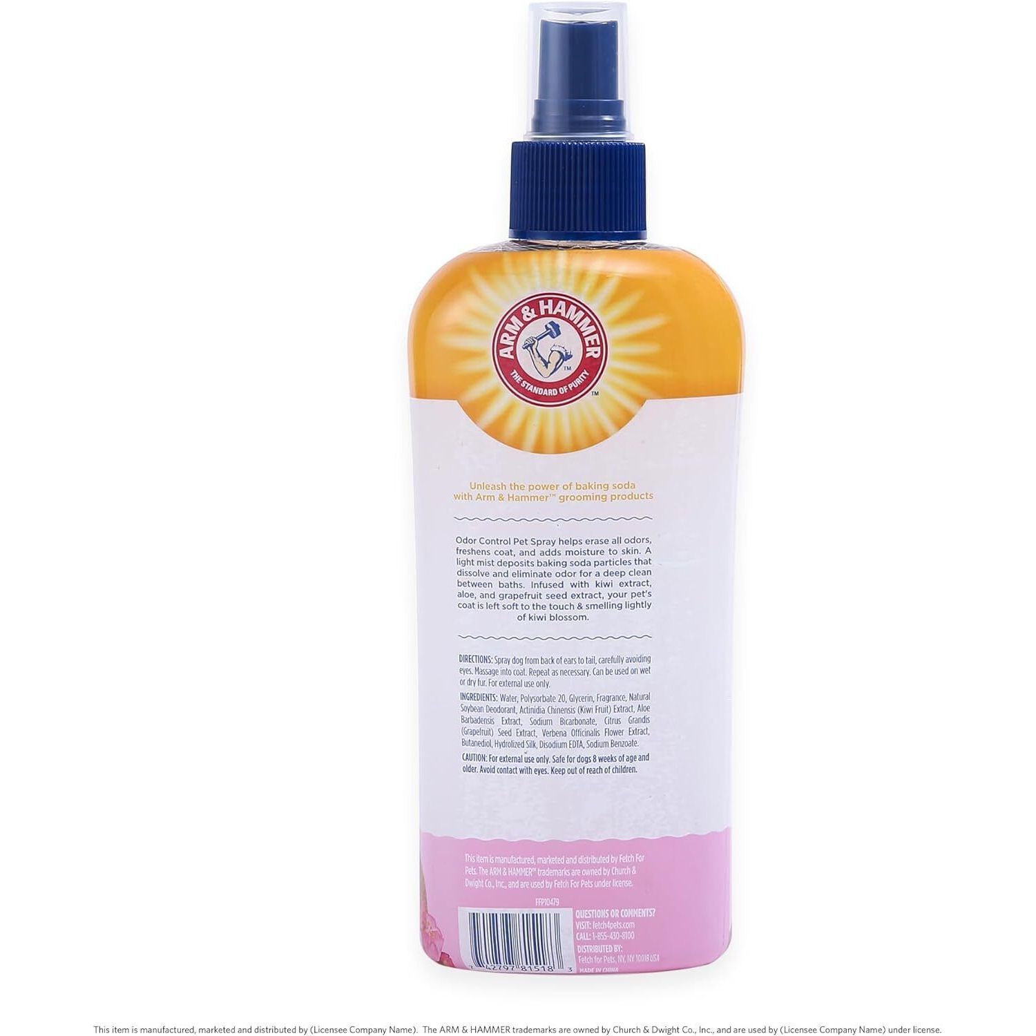 Arm & Hammer Dog Deodorizing Spray - Odor Eliminator, Kiwi Blossom Scent, 8oz