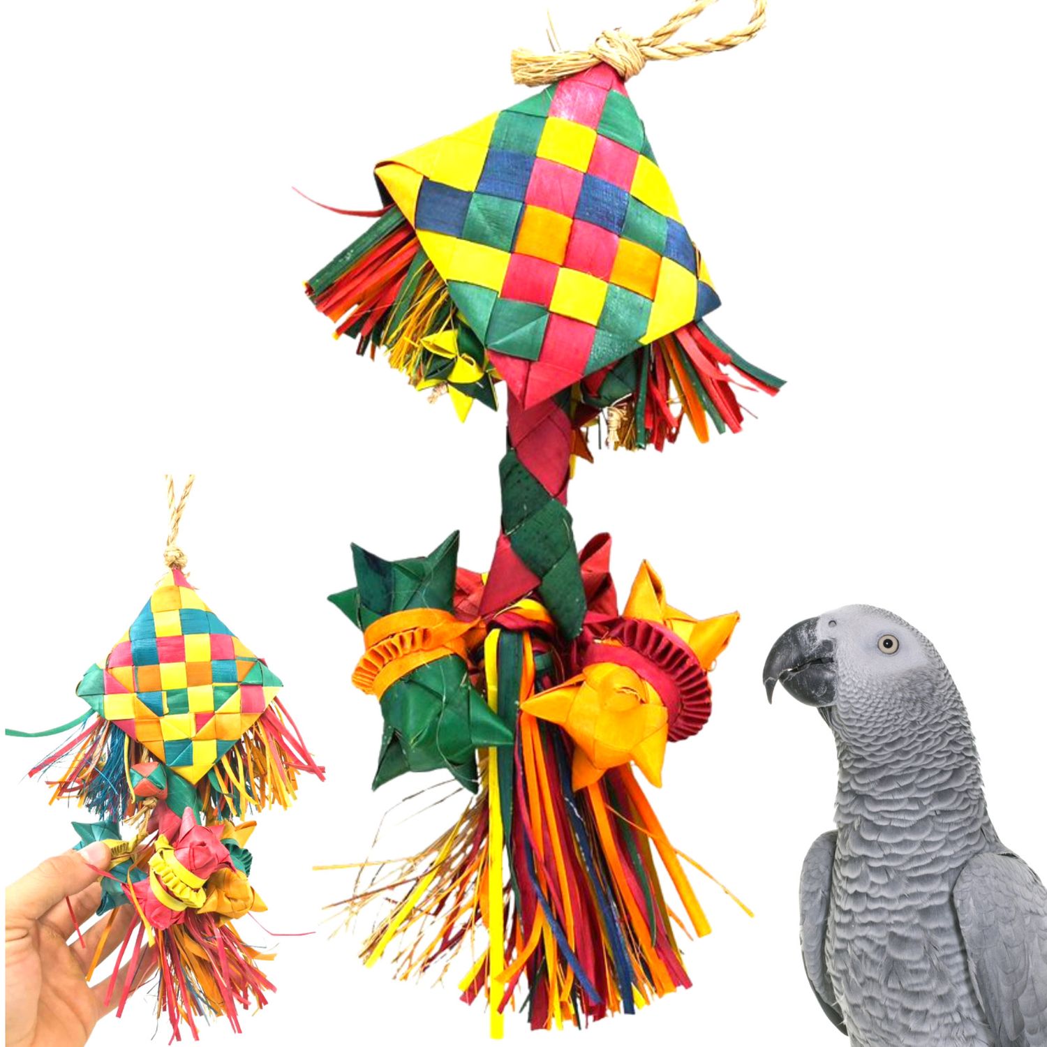 Bonka Bird Toys 03330 Small Rattle Chew Shred Preen Parrot Cage Toy Conure Pet