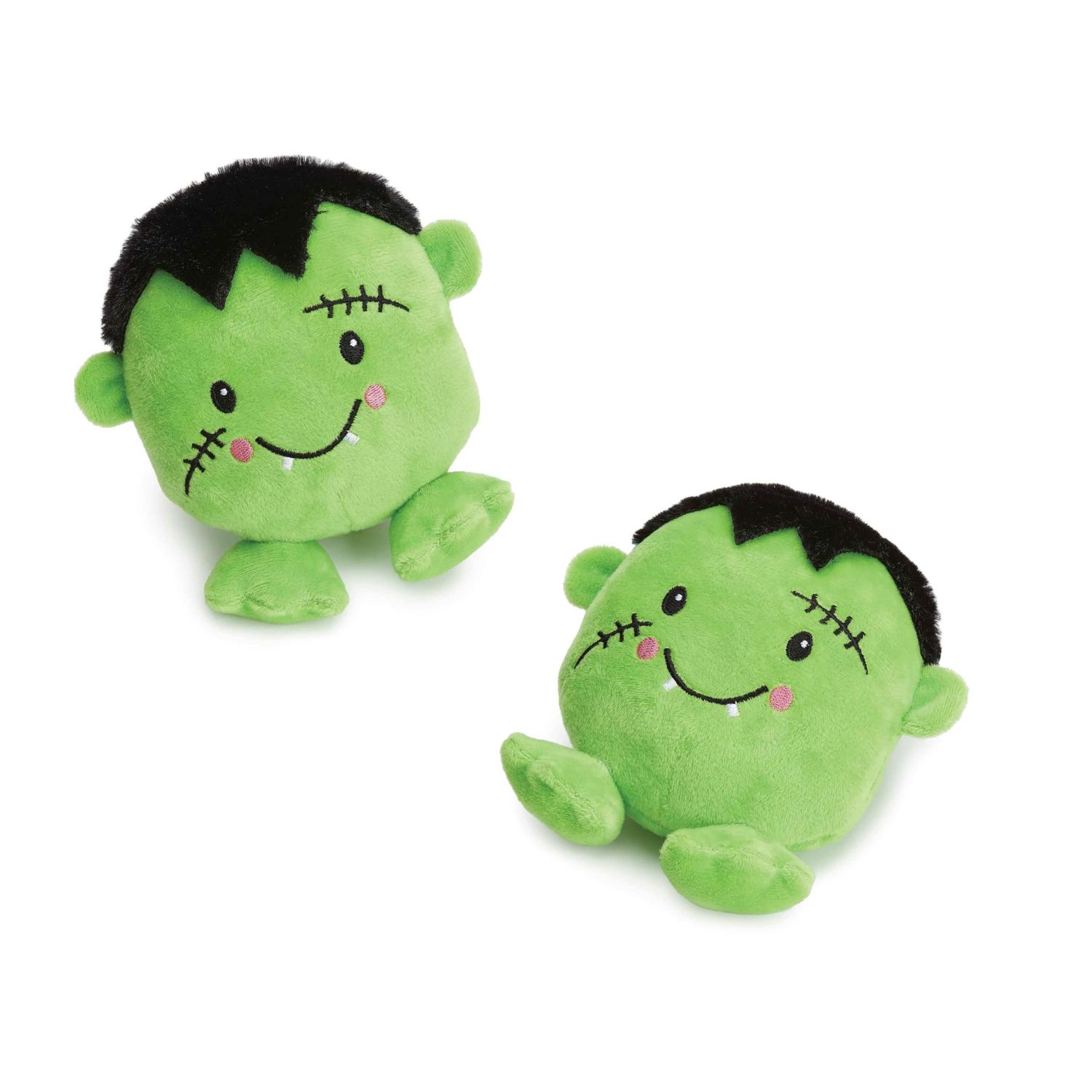 MPP Halloween Dog Toy Cute Green Lil Monster Plush Play Squeaker Packs (1 Toy)