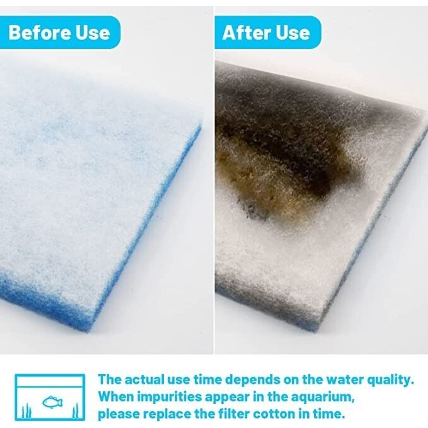 10-FT ROLL BLUE BONDED AQUARIUM FILTER MEDIA PAD 12" X 120" FILTER FIBER FLOSS