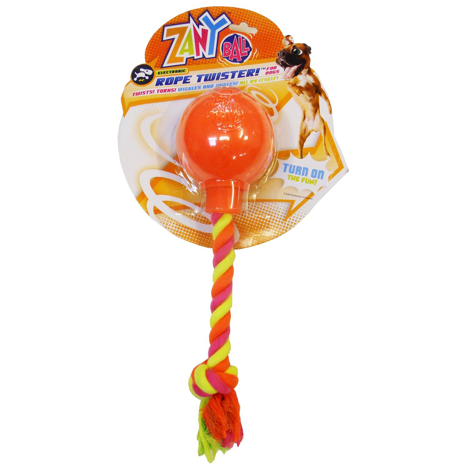 R2P Group Zany Bunch Rope Twister Electronic Dog Toy - Assorted Colors