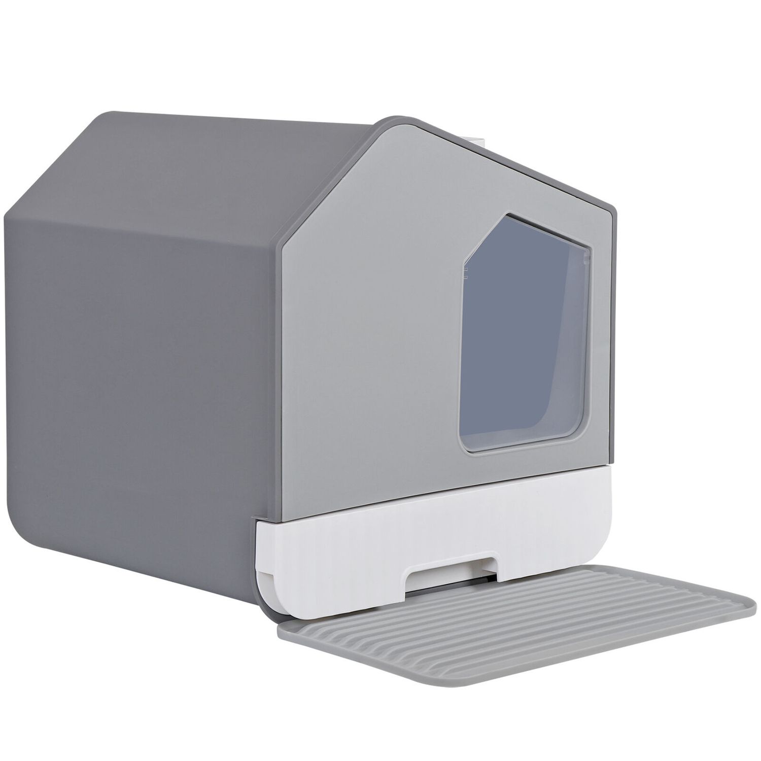 Cat Litter Box with Litter Mat and Scoop Anti- Splashing Easy Clean Odor Control