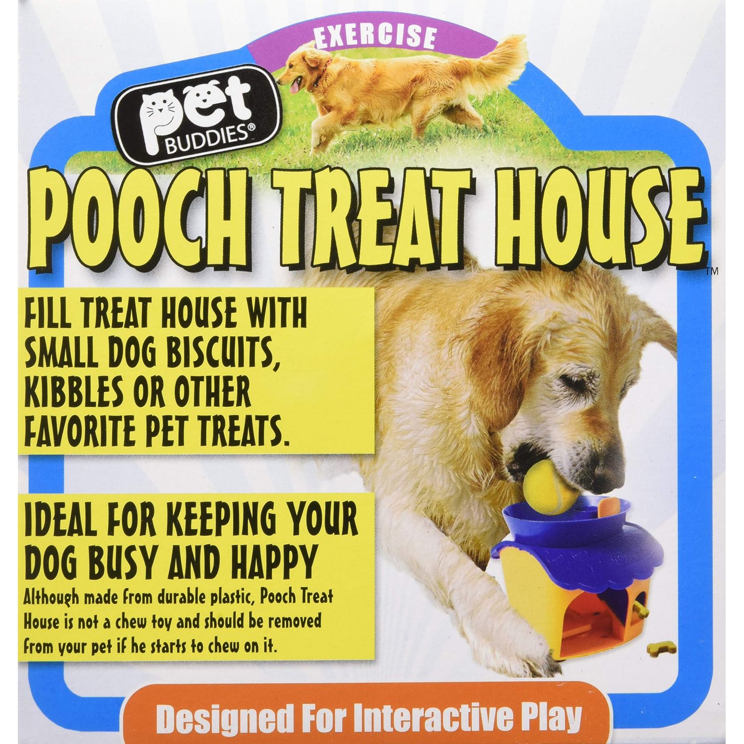 Pet Buddies PB4500 Pooch Treat House, Interactive Treat Dispenser