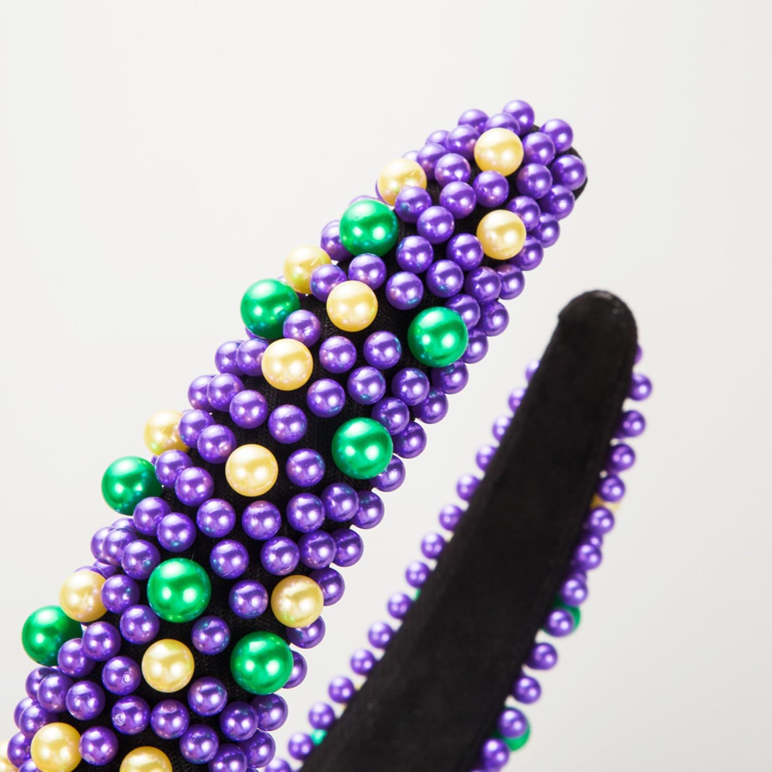 Mardi Gras Headband for Wome, Glitter Mardi Gras Hairband Hair Accessories Festival Holiday Padded Hairband Carnival Party Hair Accessory Gift
