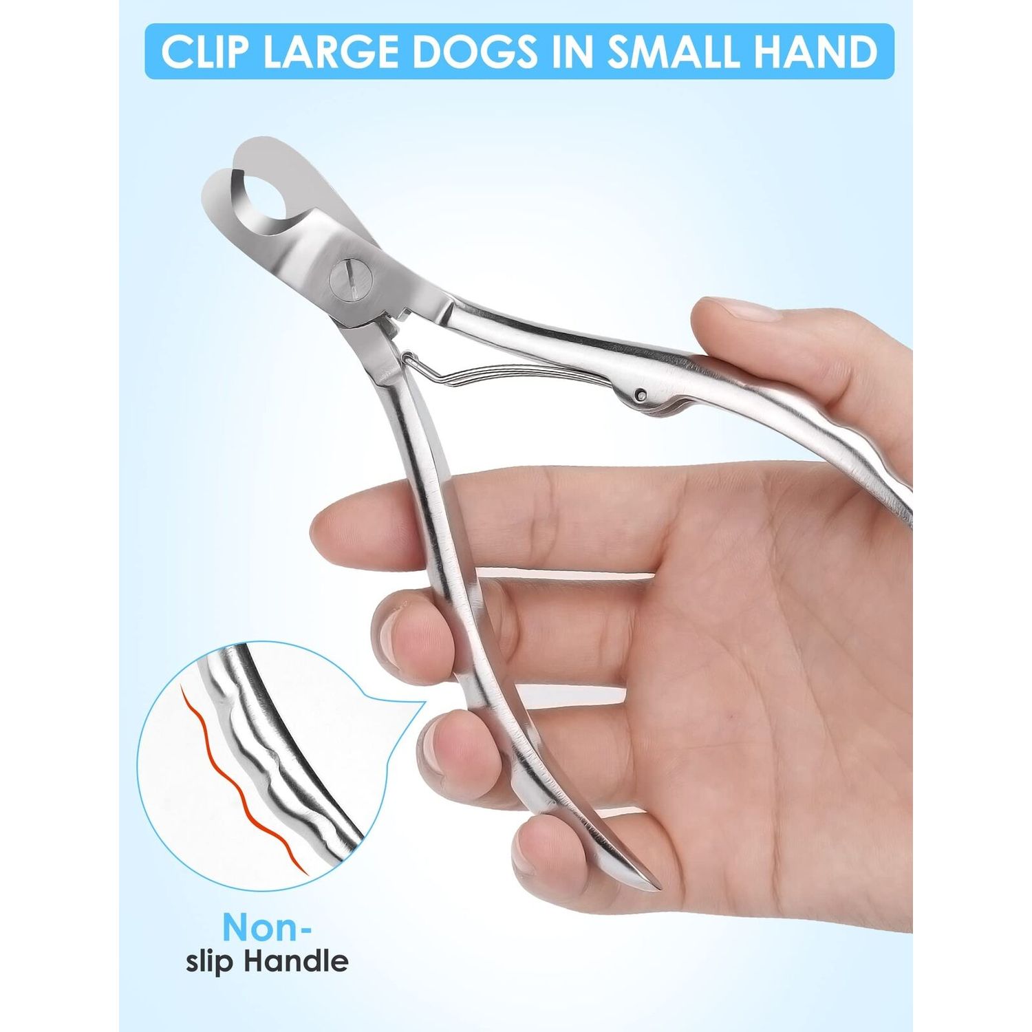 Gobeigo Upgrade Wide Open Dog Nail Clippers for Large Dogs Cut Like Butter He...
