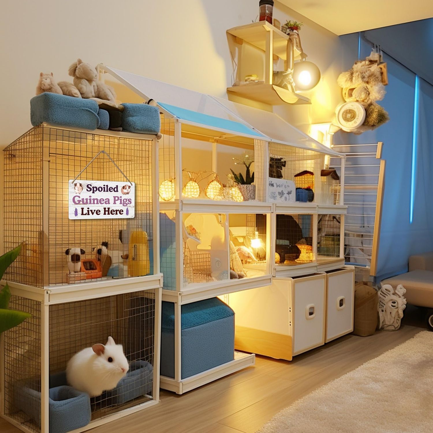 Guinea Pig Toys And Accessories Big Hamster Ball For Guinea Pig Cage Accessories Guinea Pig Corner Hideout Stuffed Animals Spoiled Guinea Pigs Live Here Sign Kitchen Signs Hanging Wood Decor 12x6 In