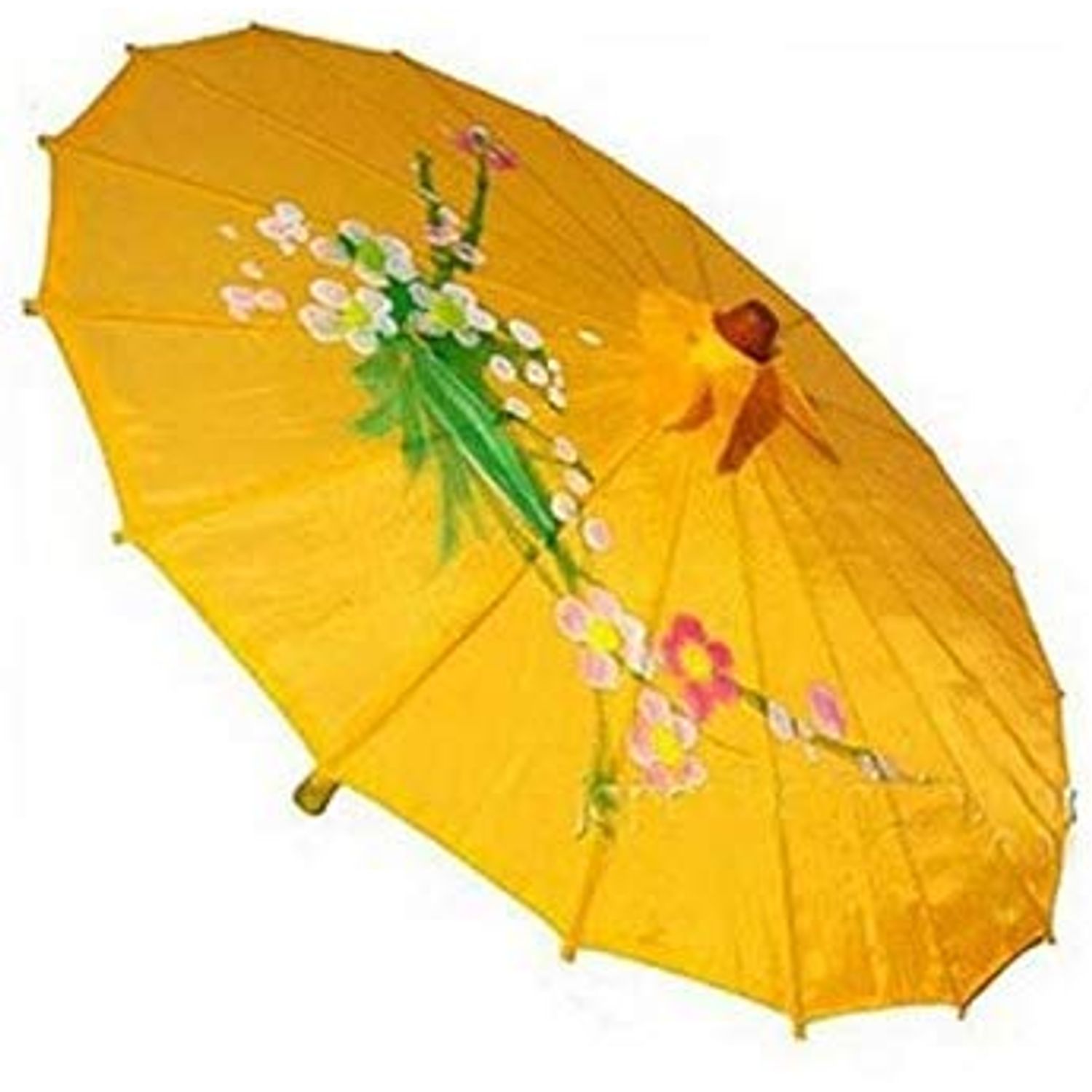 JapanBargain 3197, 32" Chinese Parasol Japanese Wagasa Sun Shade Umbrella Beach Umbrella for Cosplay Photography Dancing Wedding Party and Home Decoration, Light Orange Color, Pack of 12