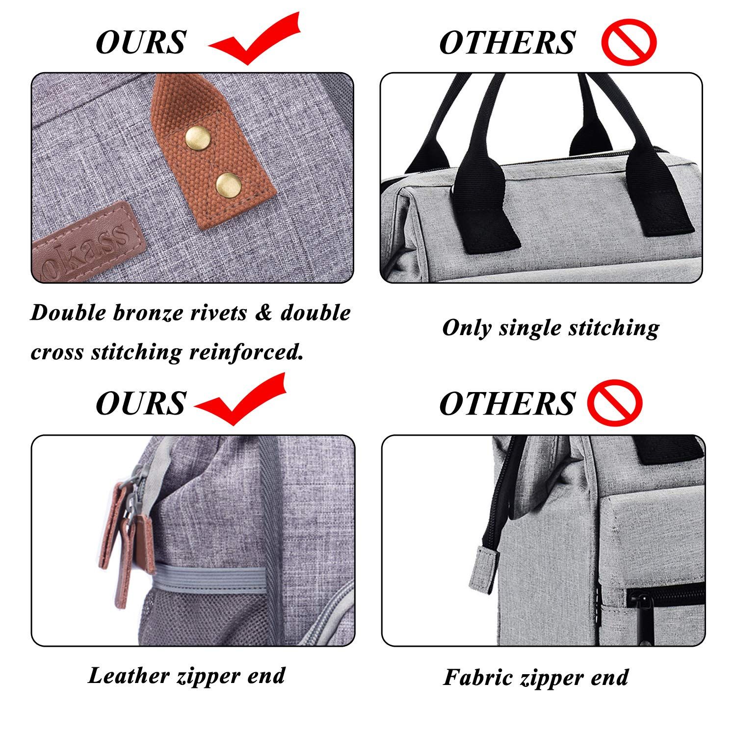 LOKASS Insulated Lunch Bag Wide Open Tote w Drink Holder