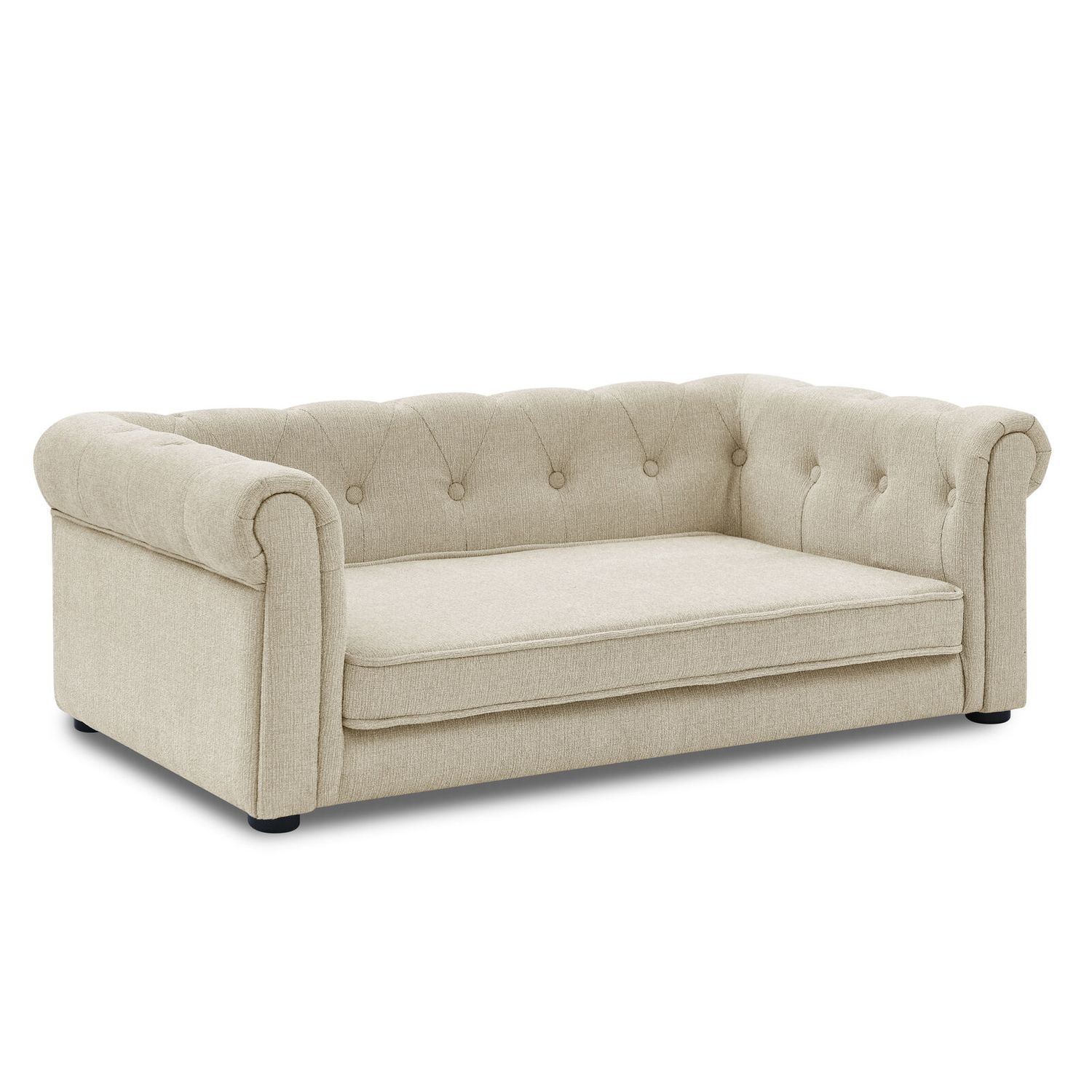 Modern Rectangle Dog Bed for Medium Large Dogs Dog Sofa Beds Pet Couch Bed Beige