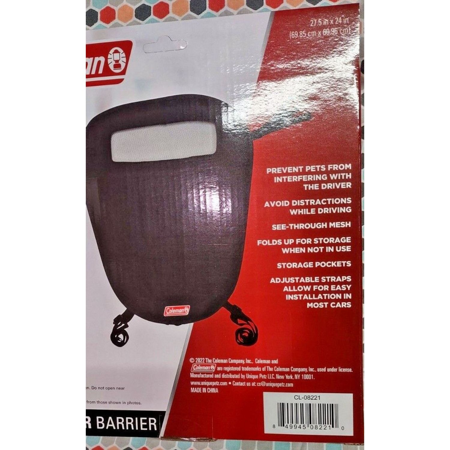 Coleman PET CAR BARRIER Dog Vehicle Rear Seat Divider Guard Safety Gate NEW!!!!!