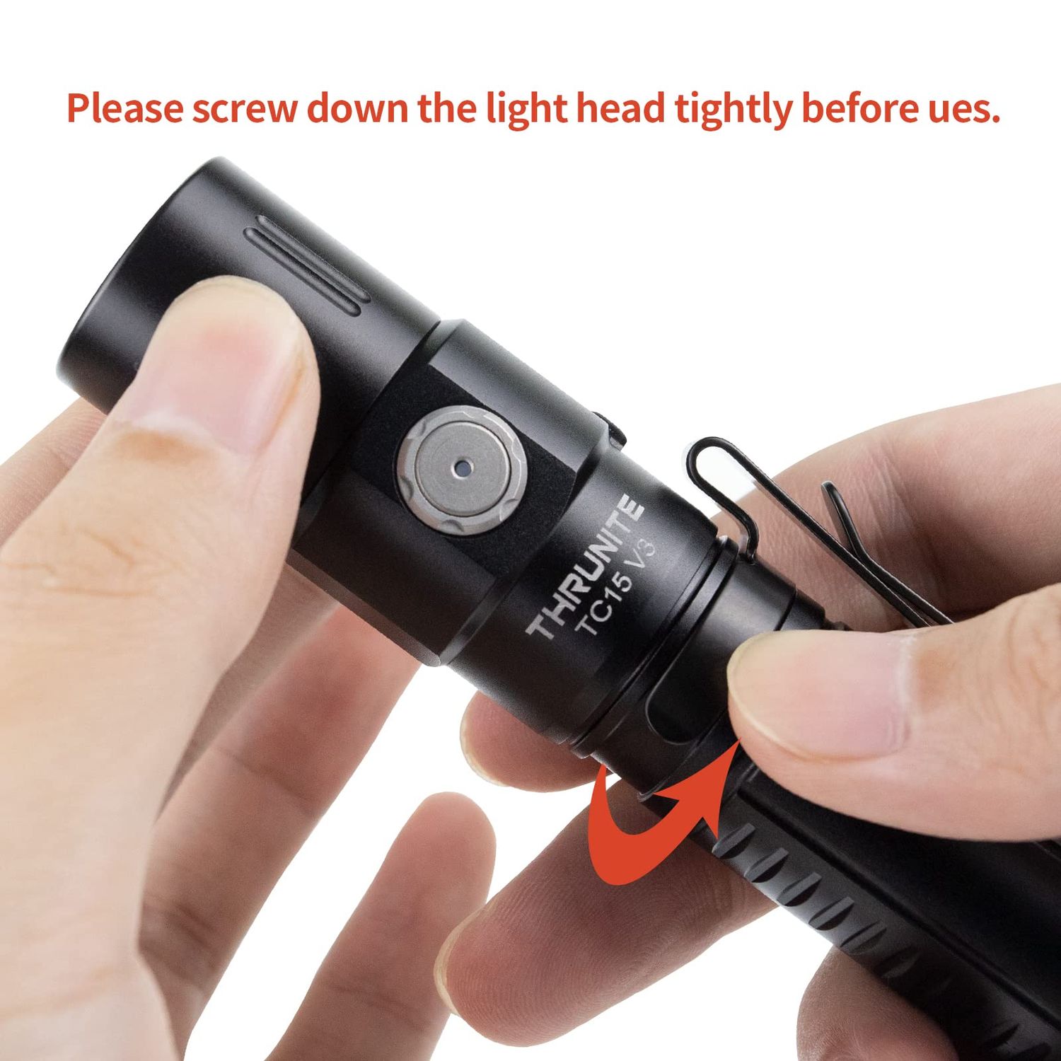 ThruNite TC15 V3 Rechargeable Flashlight High 2403 Lumens, Super Bright Flash Light, USB C Chargeable LED Flashlight, Multifunctional Pocket Light for Indoor/Outdoor - Black Neutral White