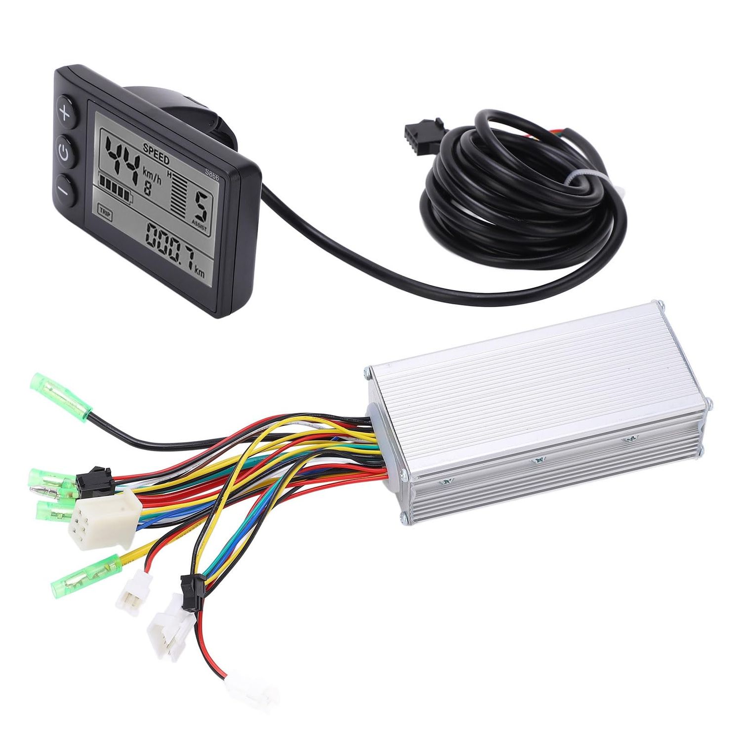 RiToEasysports Electric Brushless Controller Kit, 36/48V 500/750W Brushless Controller Kit with LCD 866 Display Meter 22A9 Tube for Electric Scooter