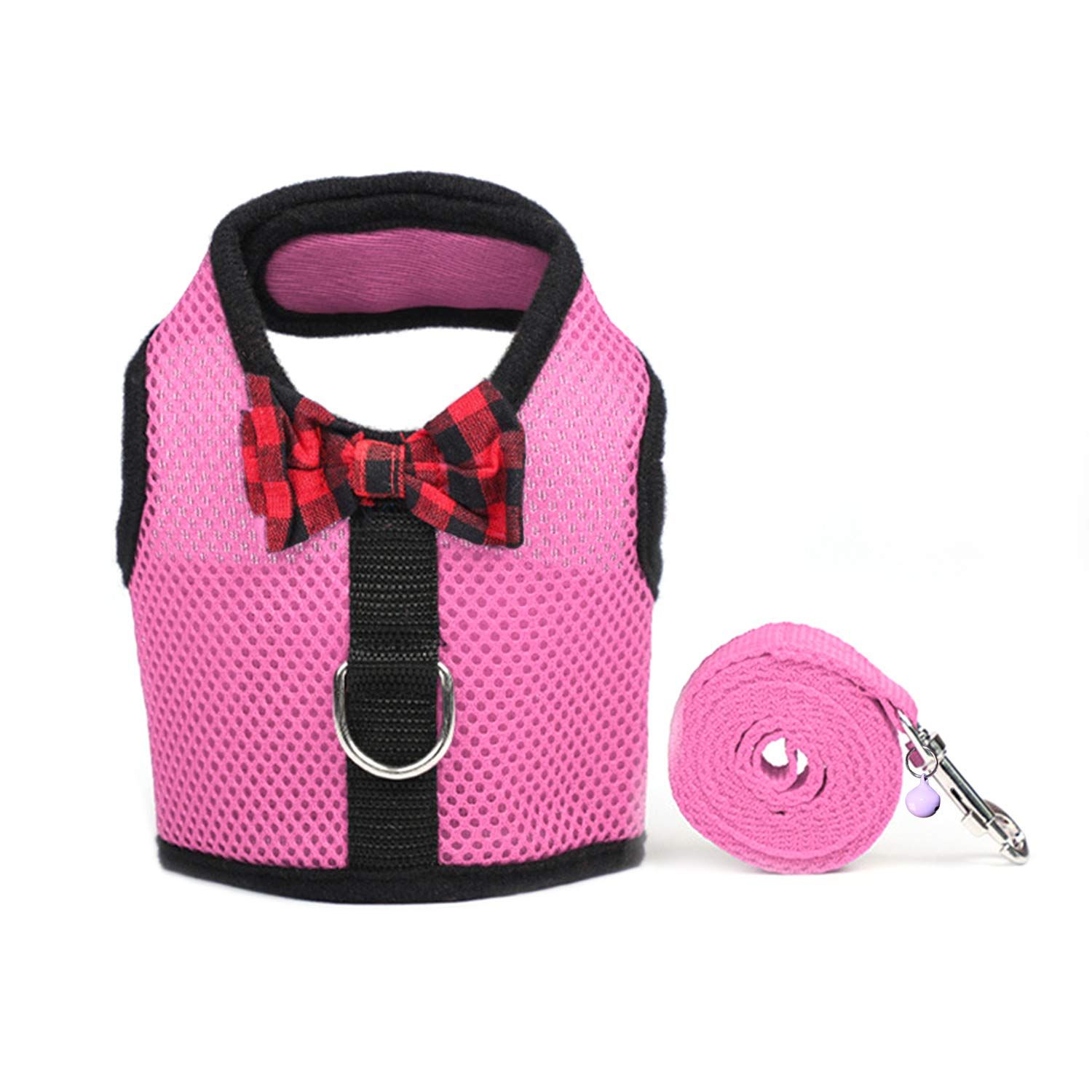 Rypet Guinea Pig Harness and Leash - Soft Mesh Small Animal Harness with Safe Bell, No Pull Comfort Padded Vest for Guinea Pigs, Ferret, Chinchilla and Similar Small Animals