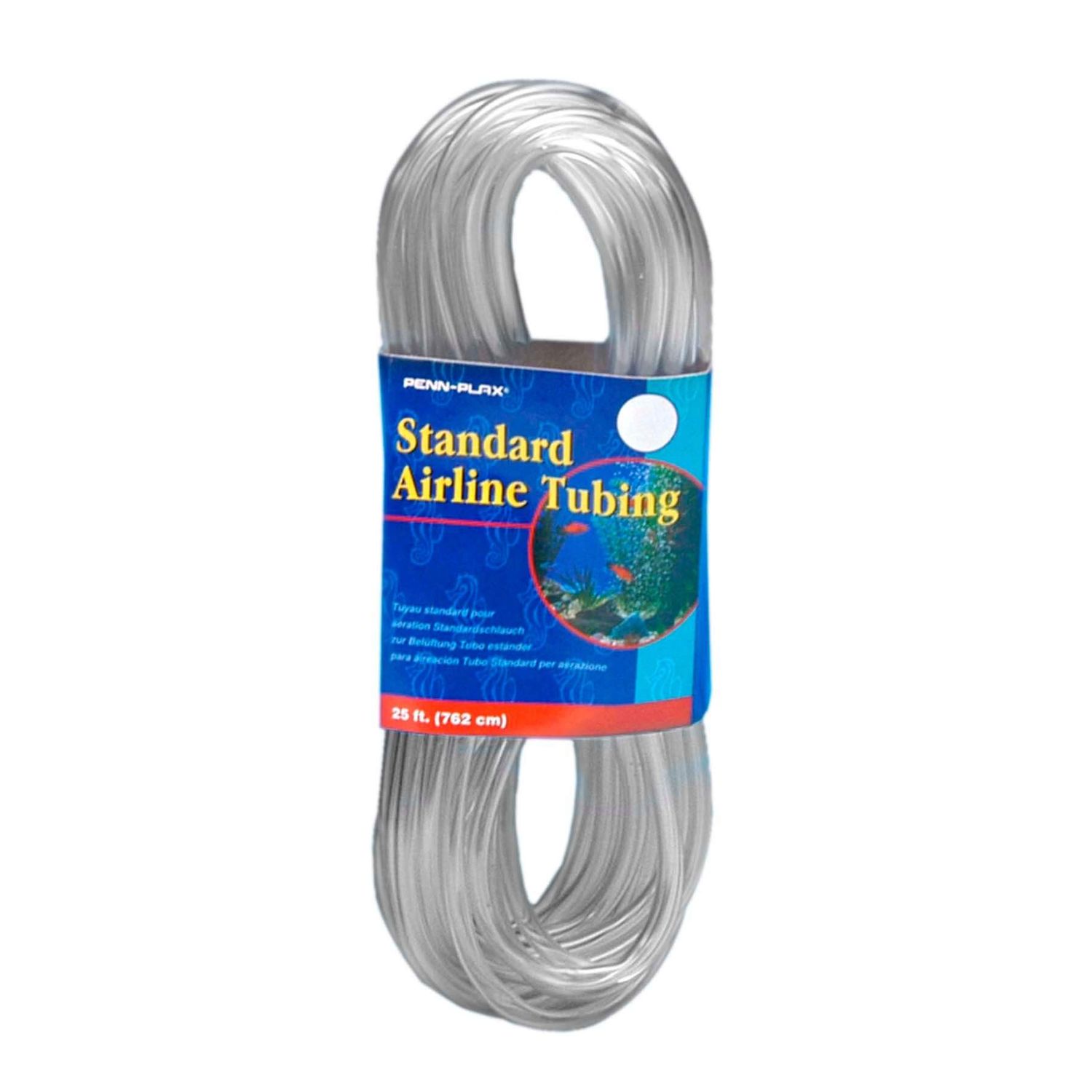 Penn-Plax Standard Airline Tubing for Aquariums – Clear and Flexible – Resists Kinking – Safe for Freshwater and Saltwater Fish Tanks – 25 Feet