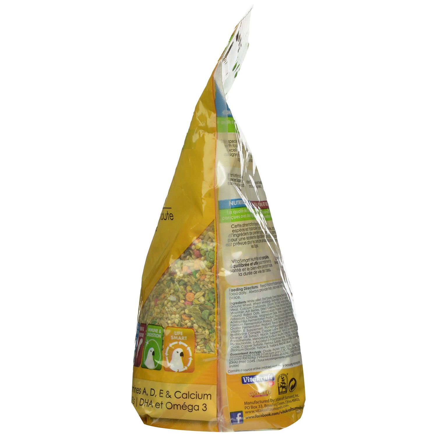 Vitakraft Vita Smart Gourmet Parakeet Food - Vitamin-Fortified - Daily Pet Bird Food 2 Pound (Pack of 1)