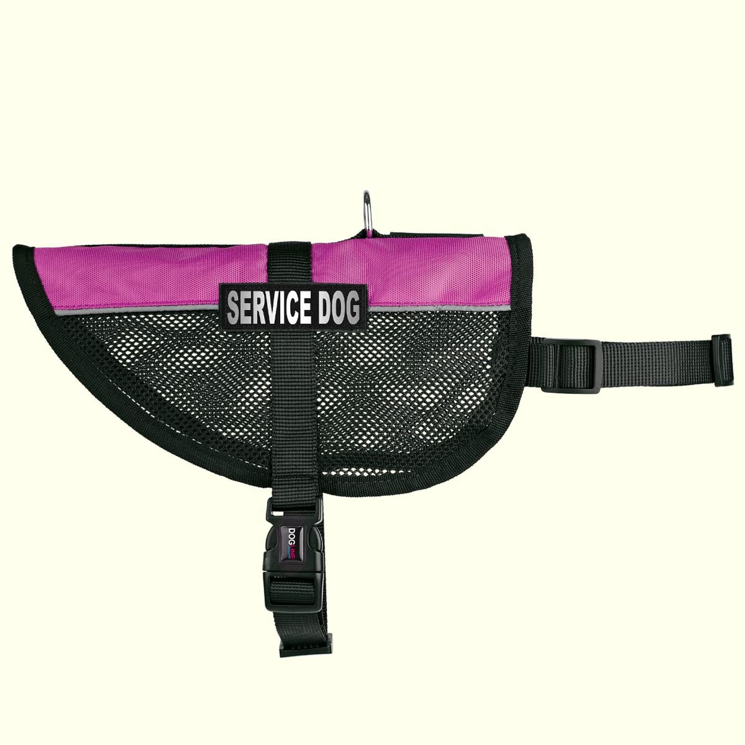 Dogline Service Dog Vest, 13 by 16-Inch, Pink