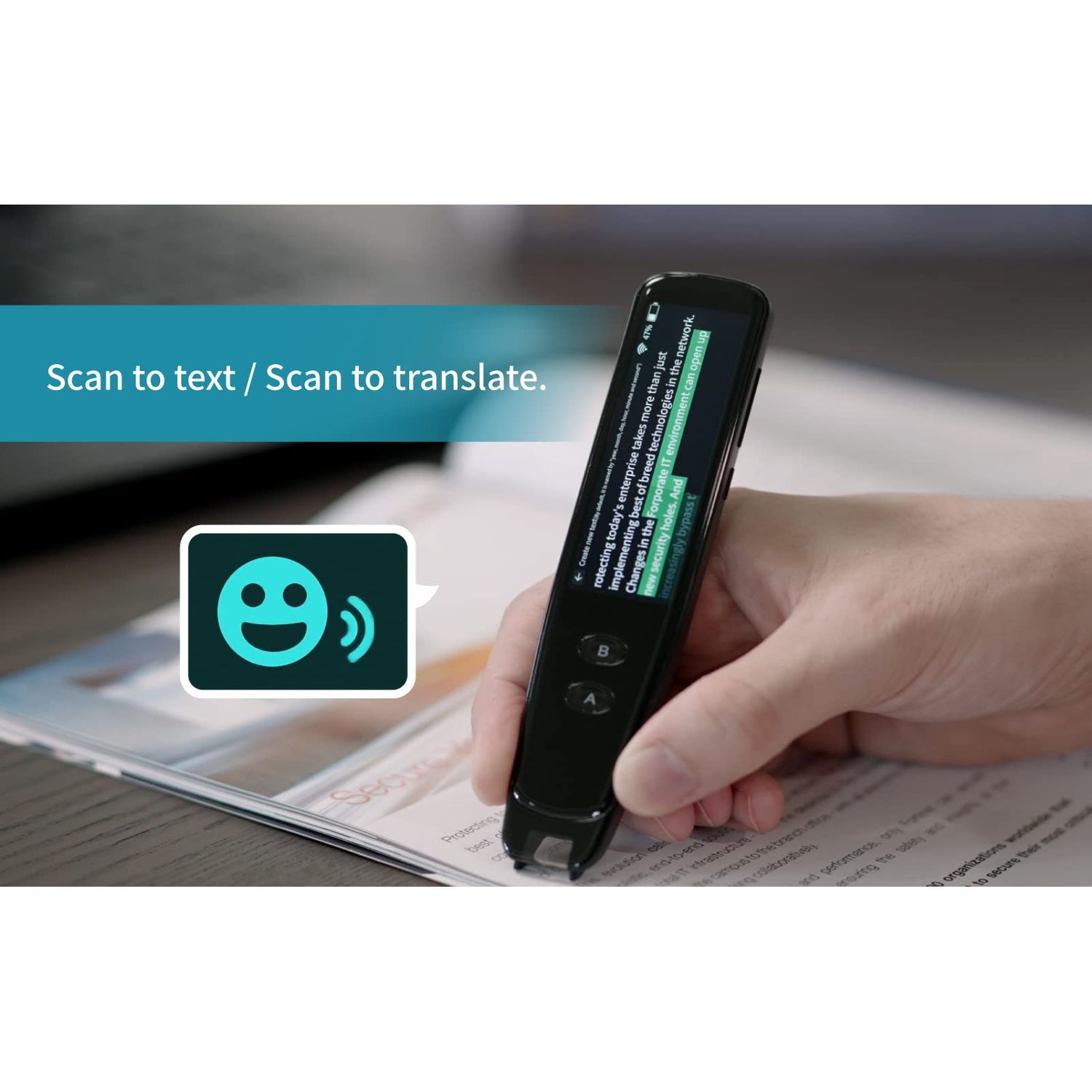 PenPower WorldPen Scan Go | OCR Reading Pen for Dyslexia | Pen Scanner | Language Translator | Text to Speech | Wireless Standalone | LCD Touchscreen | Wi-Fi Connection