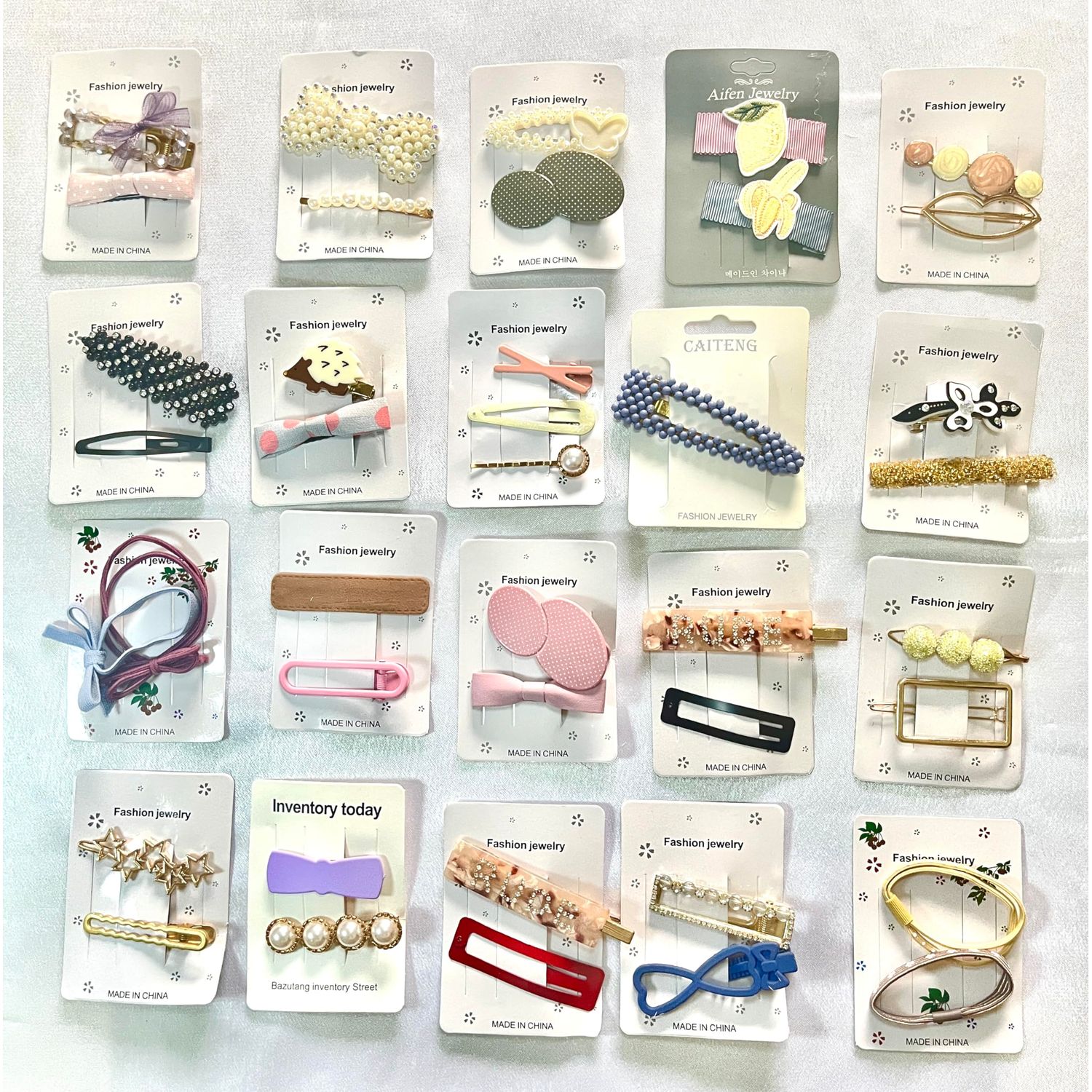 PUMDAW 10 random styles per pack, suitable for children, women Teenage girls hair clips hair bands, girls hair clips, style and color do not repeat, styling dress up hair clips