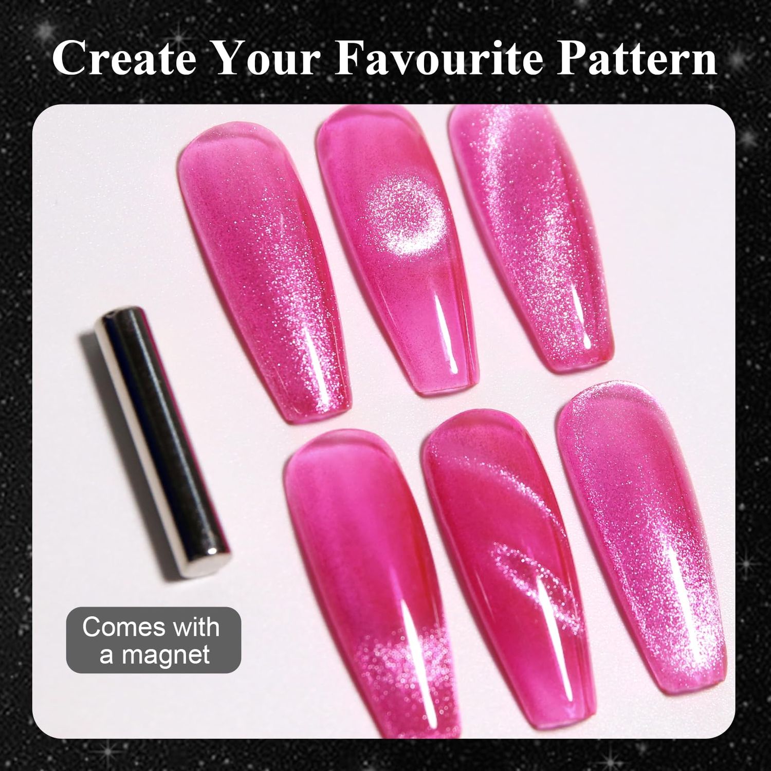 Ozzeal Crystal Cat Eye Gel Nail Polish,15ML Blue Magnetic Gel Nail Polish Spring Summer Glitter Gel Nail Polish Diamond Shimmer Sparkle Gel Polish Soak off UV LED Light for Nail Art DIY