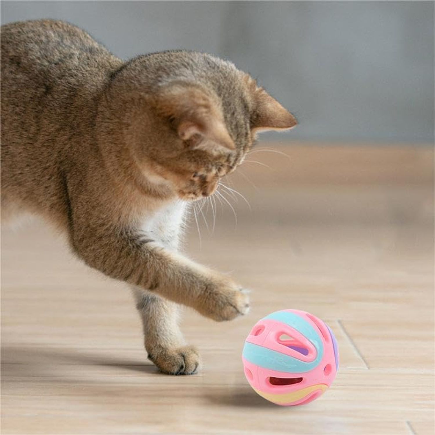 LIVE4COOL 9 Pcs Cat Toys Bell Balls Self-Help Boredom Sounding Bells Tease Cat Nibbling Balls Rattle Toy Balls