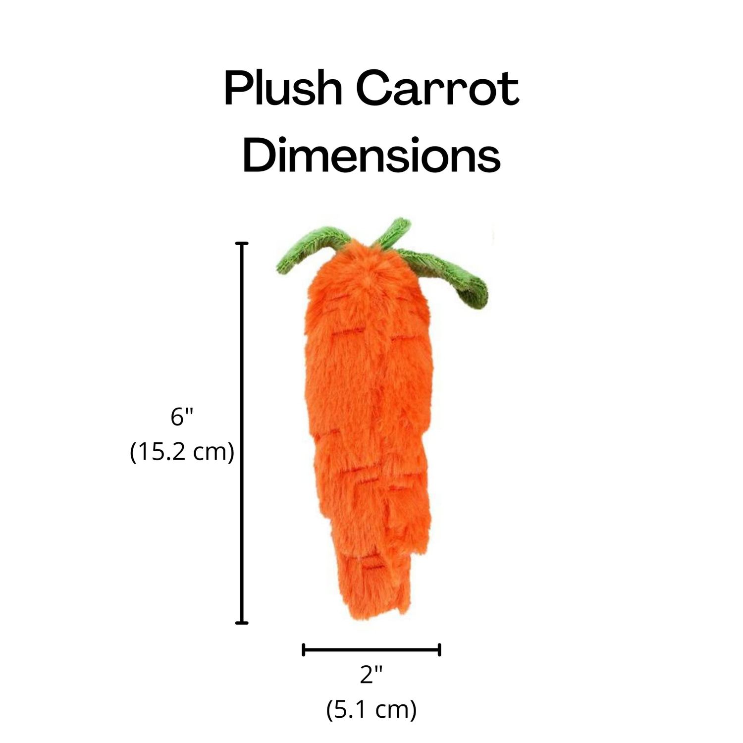 Midlee Plush Carrot Easter Dog Toy- Pack of 2