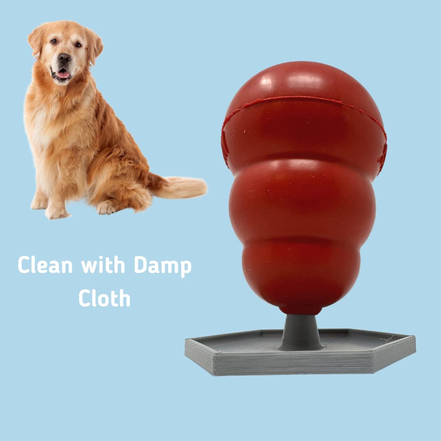 Freezer Holder & Packing Stand Compatible with Kong Dog Toys & Other Enrichment Toys | Enrichment Prep Stopper Stand Accessory for Dogs | Made in USA (Gray SM, MED, LG)