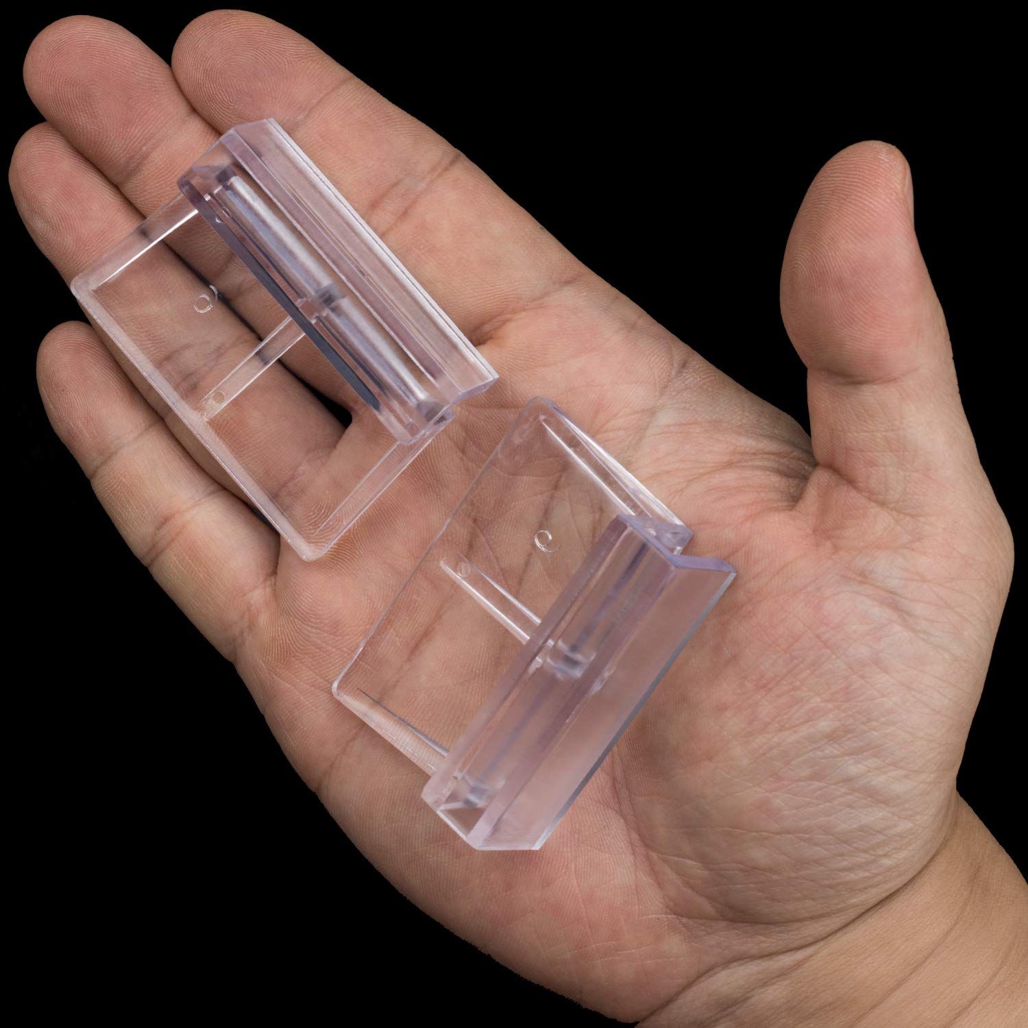 OIIKI 6 PCS Aquarium Glass Cover Clip, Clear Acrylic Support Holder, Aquarium Lid Clips Clamps, for Aquarium Fish Tank (6mm)