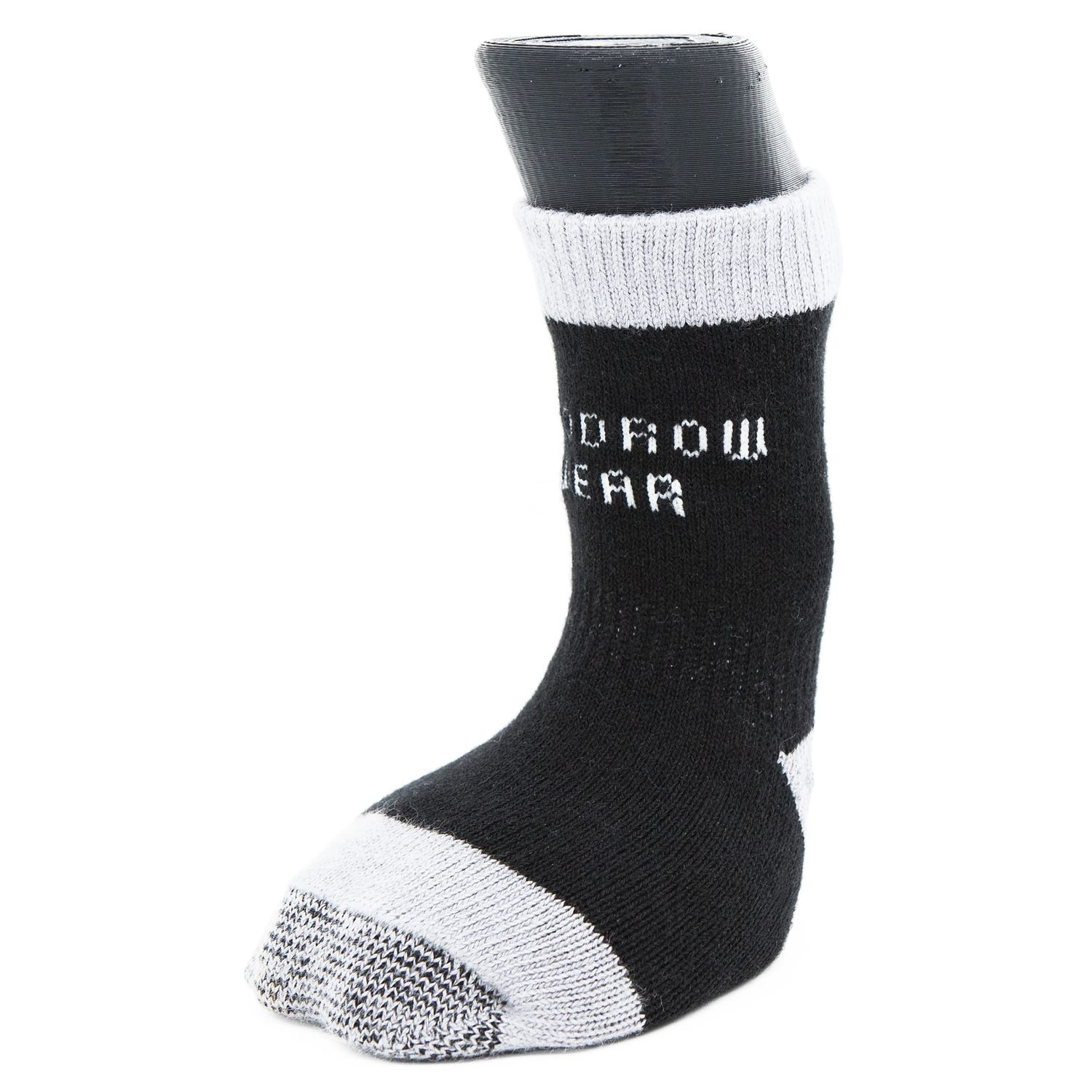 Woodrow Wear, Power Paws Advanced Dog Socks, Black Grey, XS, Fits 12-25 pounds