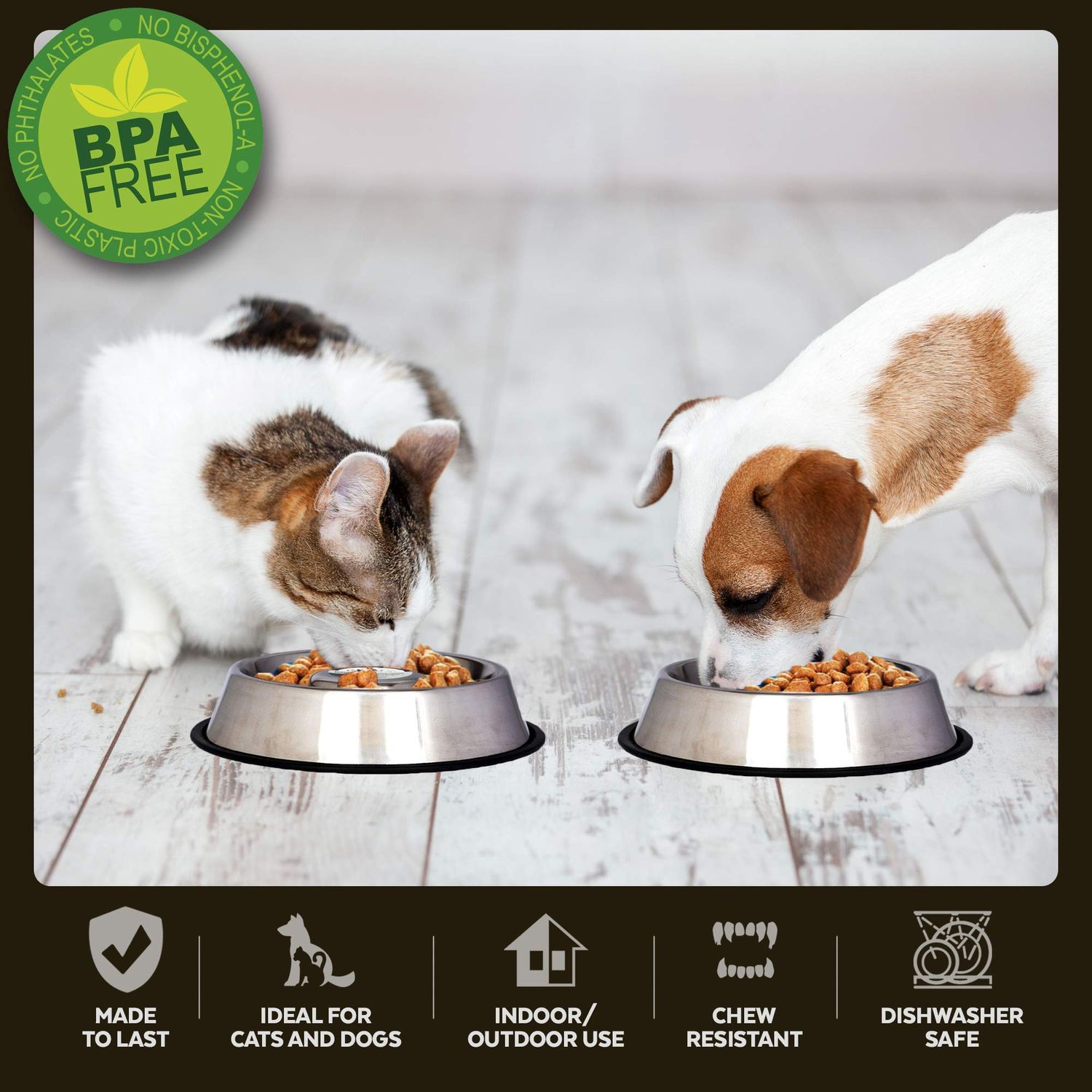 Iconic Pet Stainless Steel Slow-Feed Bowl Medium/24-Ounce Dishwasher Safe, Durable, and Featuring a Raised Center for Dogs and Cats