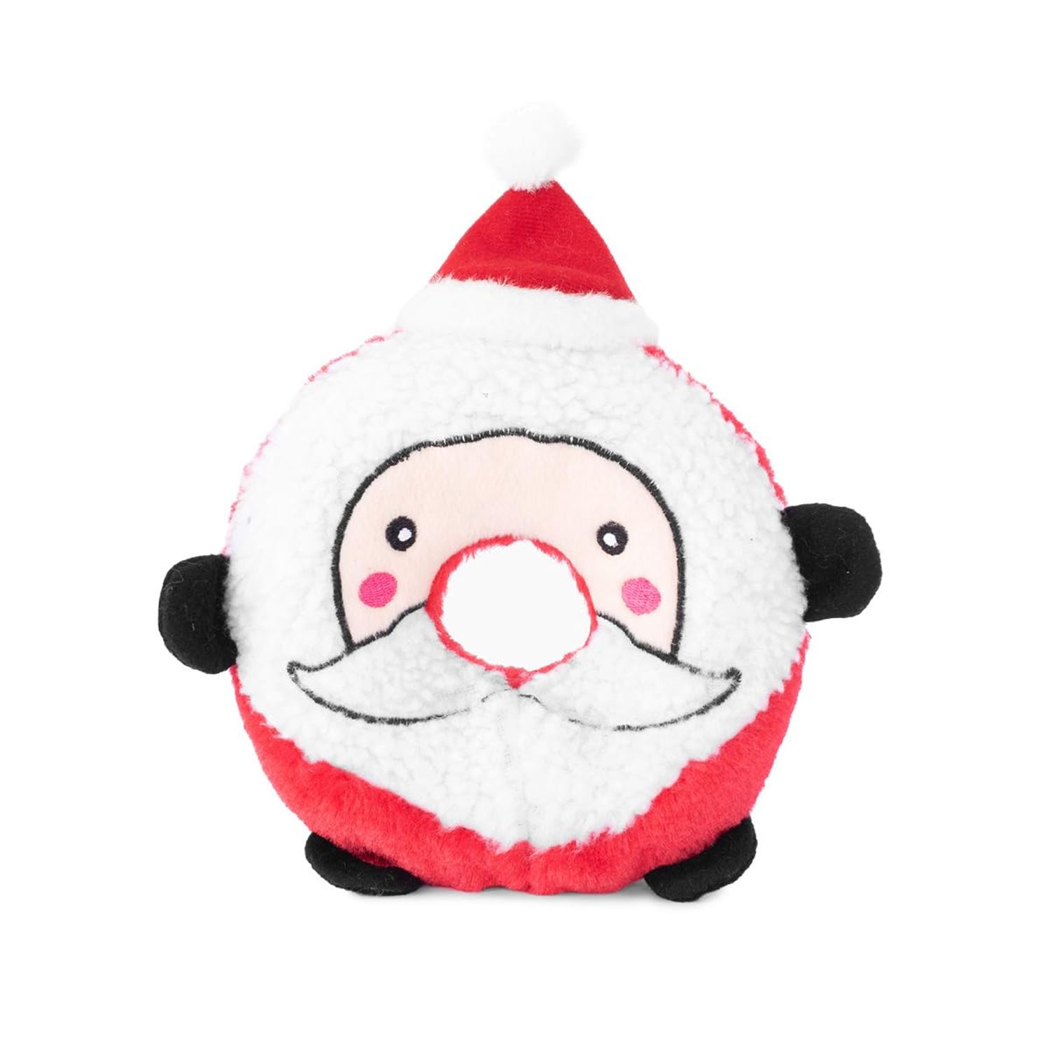 ZippyPaws - Holiday Donutz Buddies Squeaky Dog Toys - Santa
