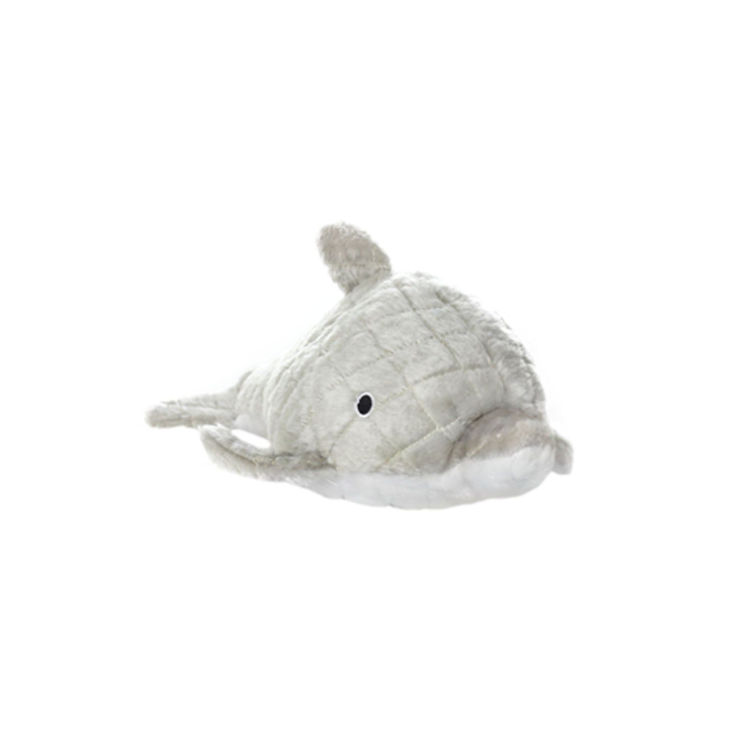 MIGHTY- Ocean Dolphin - Squeaker-Multiple Layers. Made Durable, Strong & Tough. Interactive Play Dog Toy (Tug, Toss & Fetch). Machine Washable & Floats